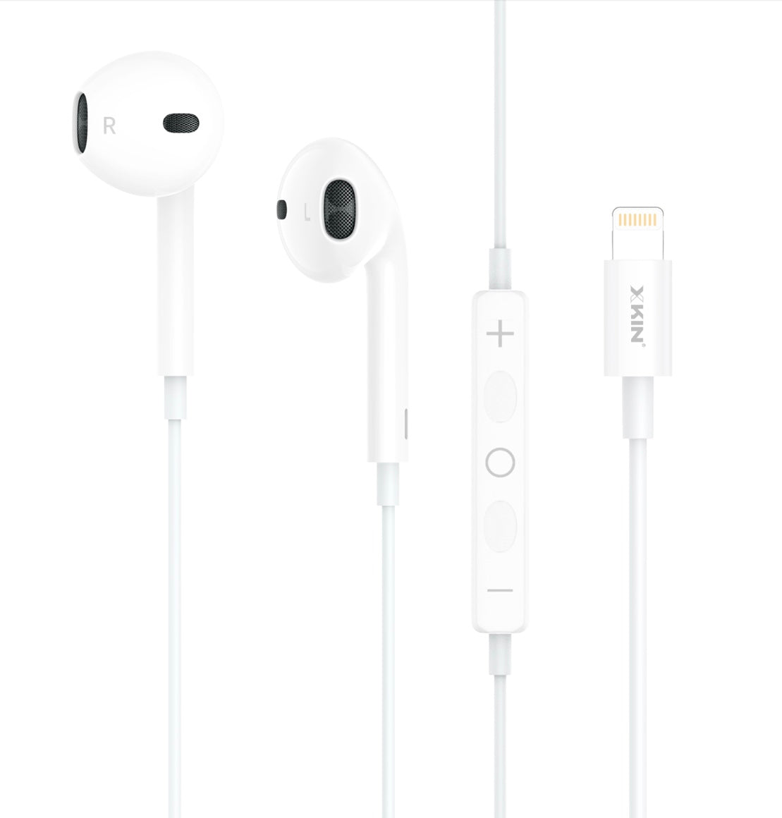 XKIN Wired In-Ear Headphones with Mic – 1.2M Cable, Digital Connector, HD Sound