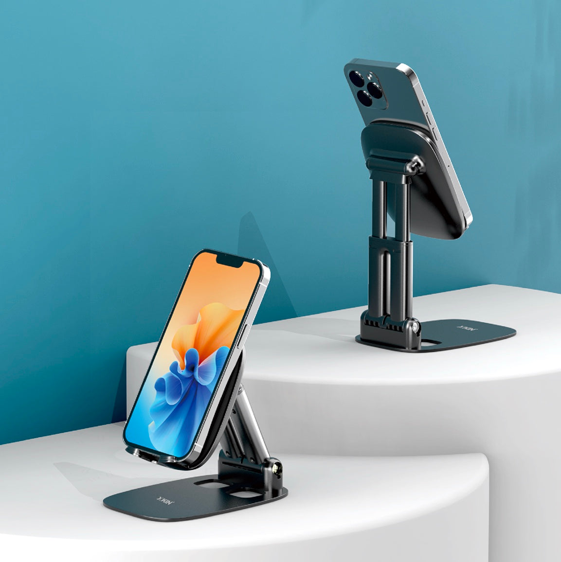 XKIN 180° Folding Rotatable Phone Desk Stand – Adjustable & Non-Slip Holder