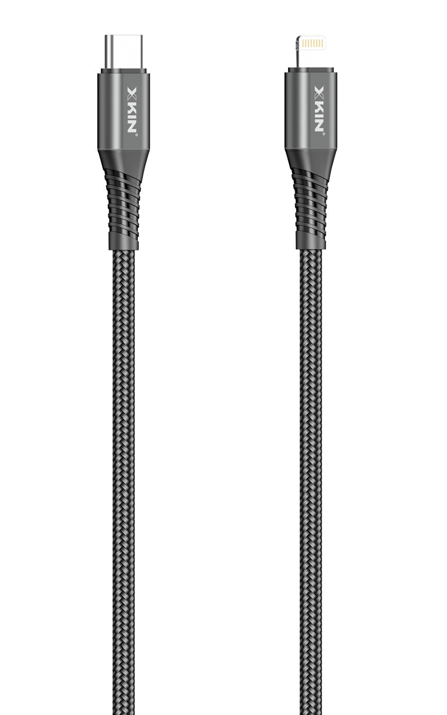 1.2M USB-C to 8-Pin-Compatible Cable – 27W Fast Charge & 480Mbps Data, Nylon Braided