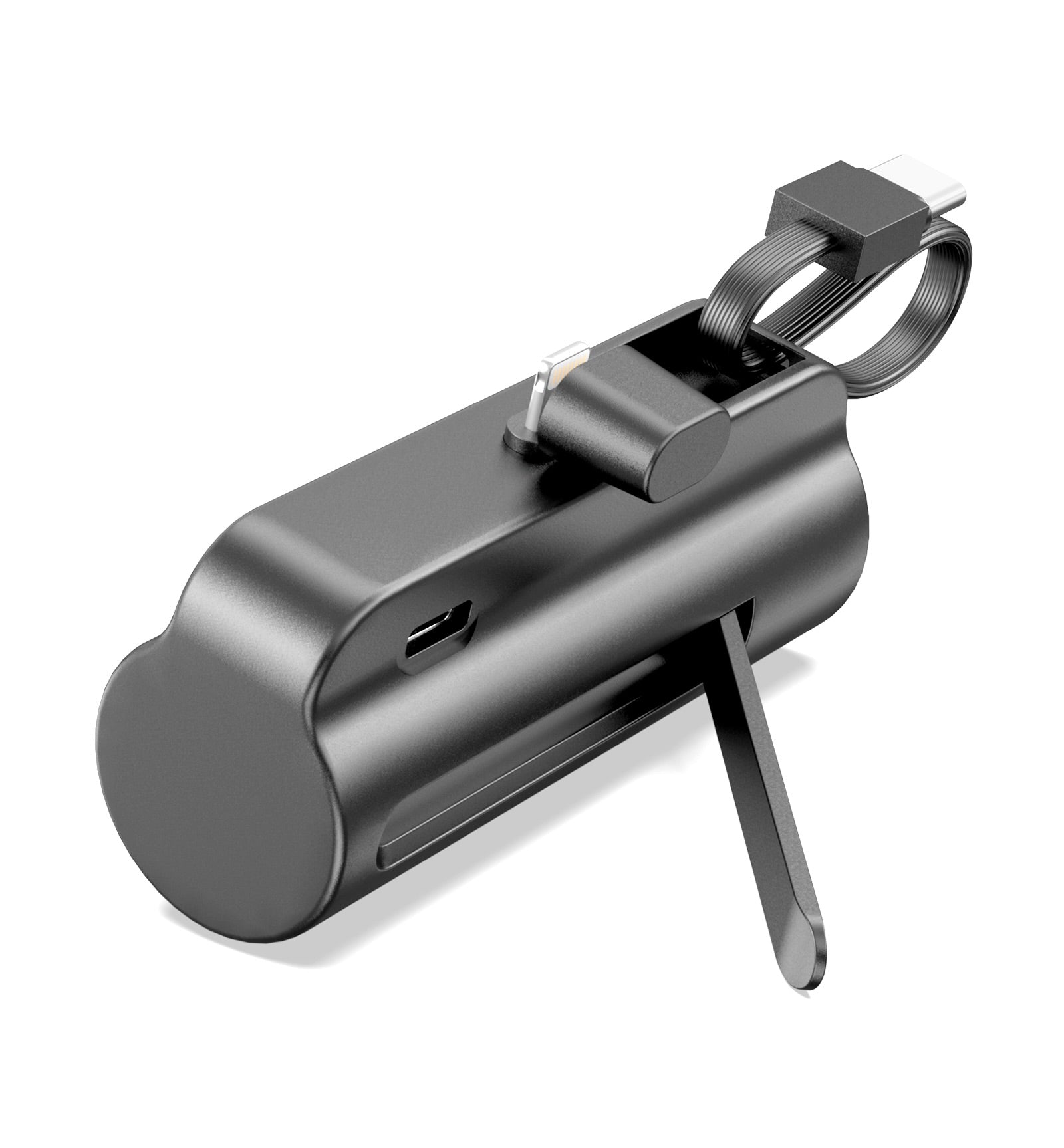 XKIN 5000mAh Super Mini Power Bank with Built-In Type-C & 8-Pin Cable