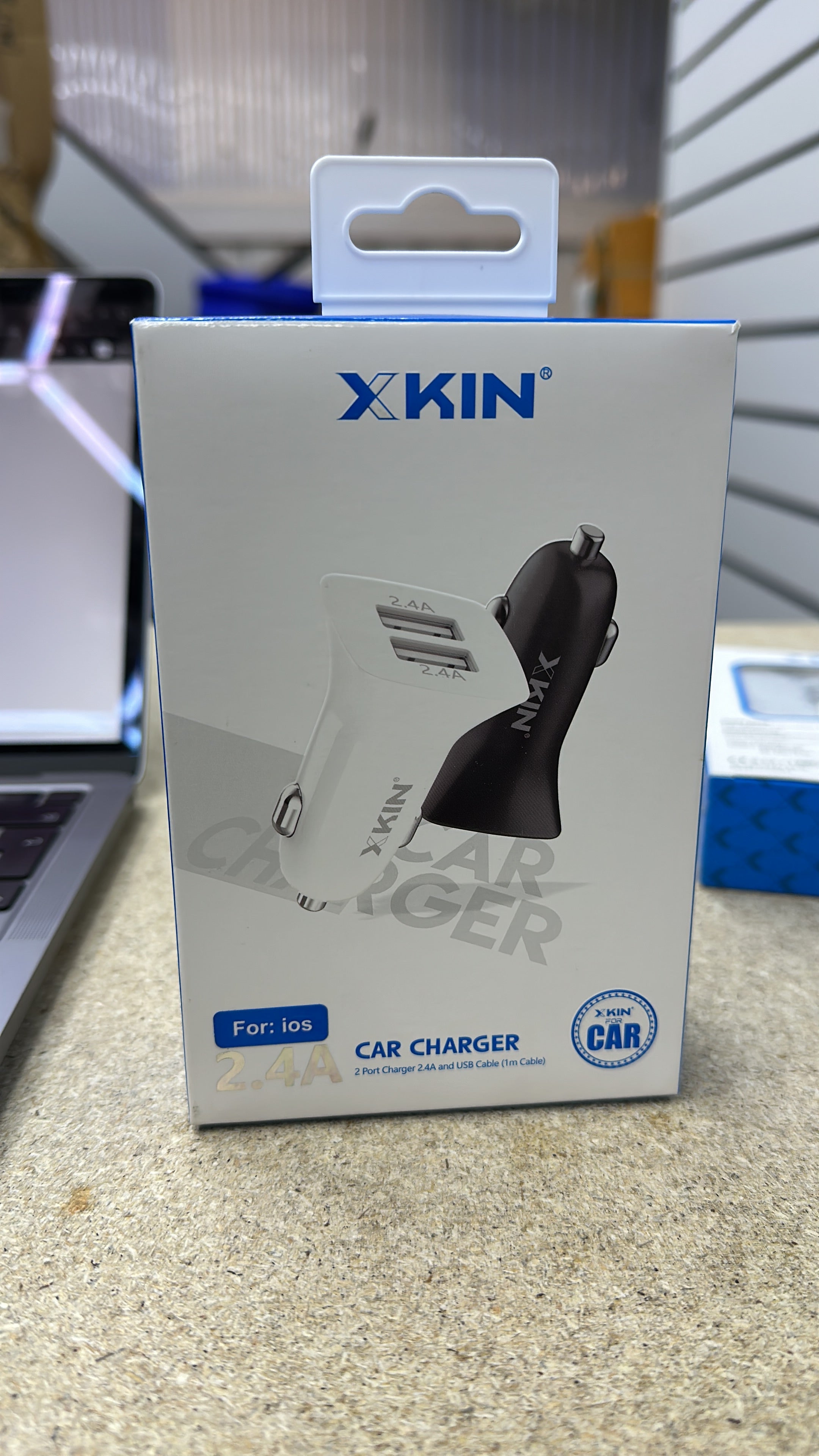 XKIN FAST CAR CHARGER DUAL USB QUICK CHARGER WITH 1M CABLE