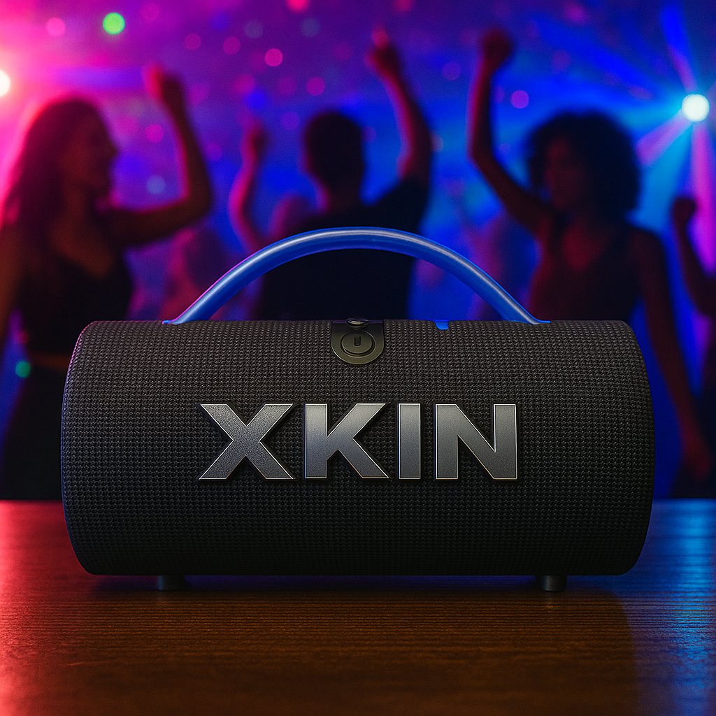 Portable Wireless Speaker – RGB Lights, IPX5 Waterproof, 14H Playtime