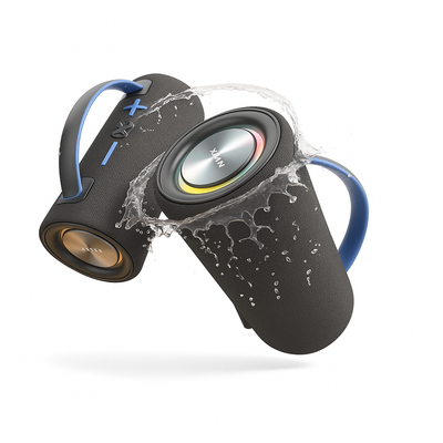 Portable Wireless Speaker – RGB Lights, IPX5 Waterproof, 14H Playtime
