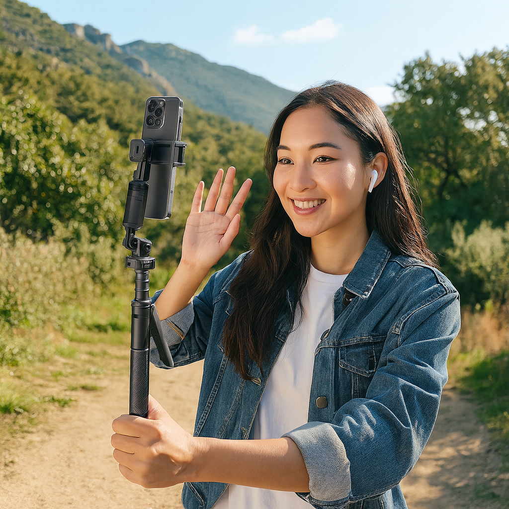Xkin Long Selfie Quadrapod with Remote – Extendable Selfie Stick Tripod 4-in-1