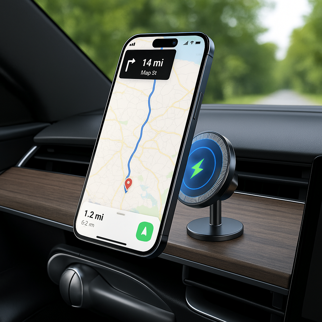 Xkin Magnetic Wireless Charging Car Phone Holder – Dashboard