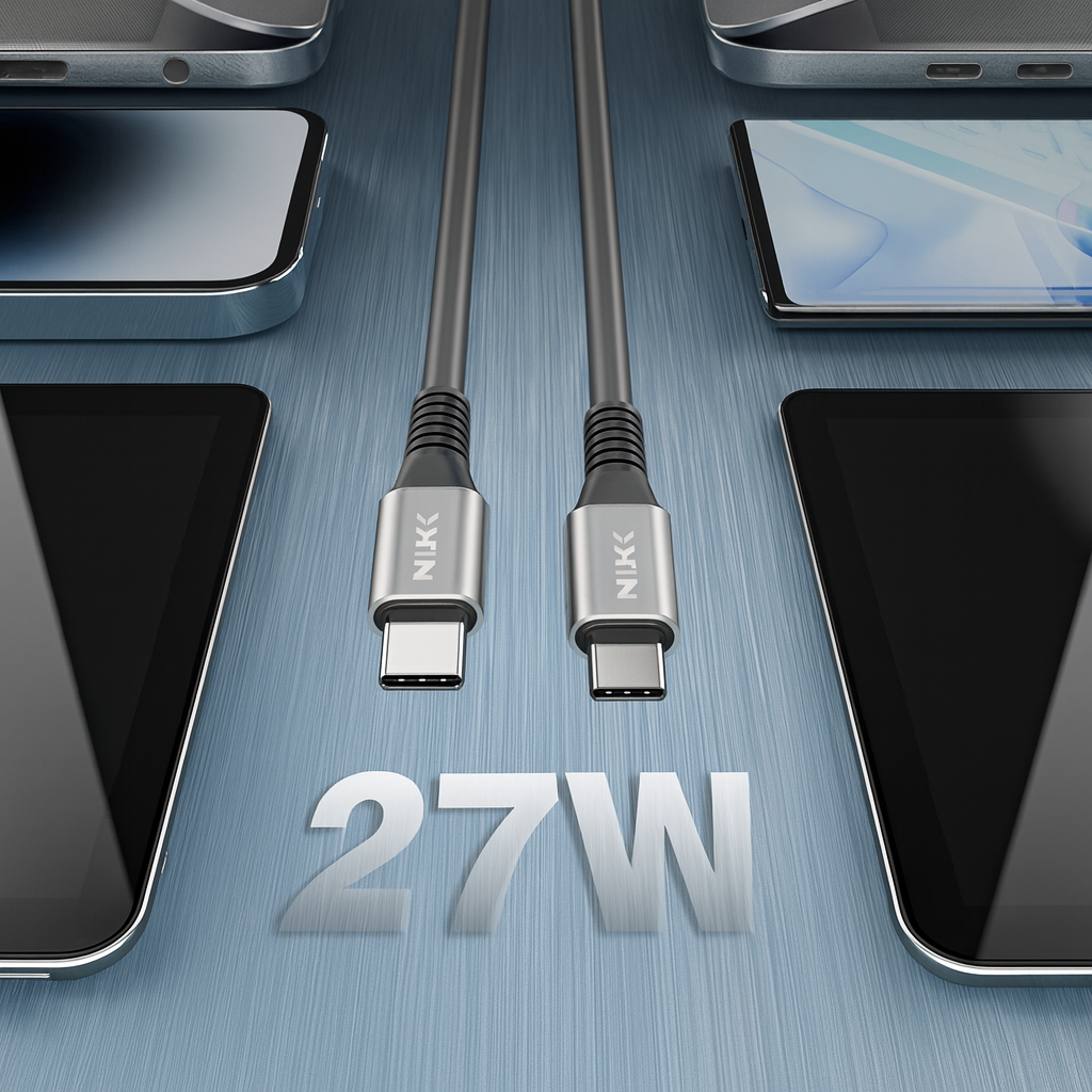 Xkin USB-C to 8-Pin 27W Cable – Fast Charging & High-Speed Data Sync Durable Cord