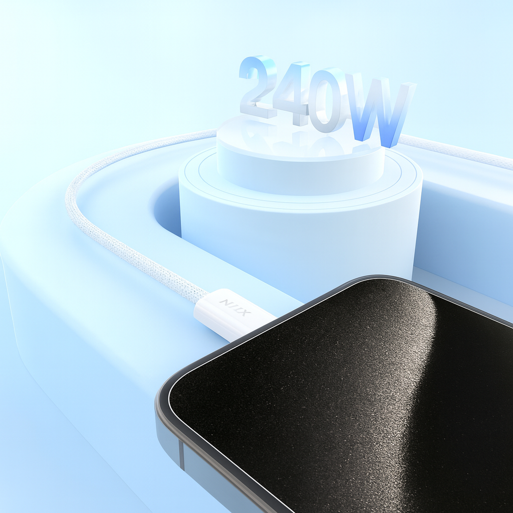 Xkin USB-C to USB-C 240W 2M Cable – Ultra Fast Charging & High-Speed Data Sync Durable Cord
