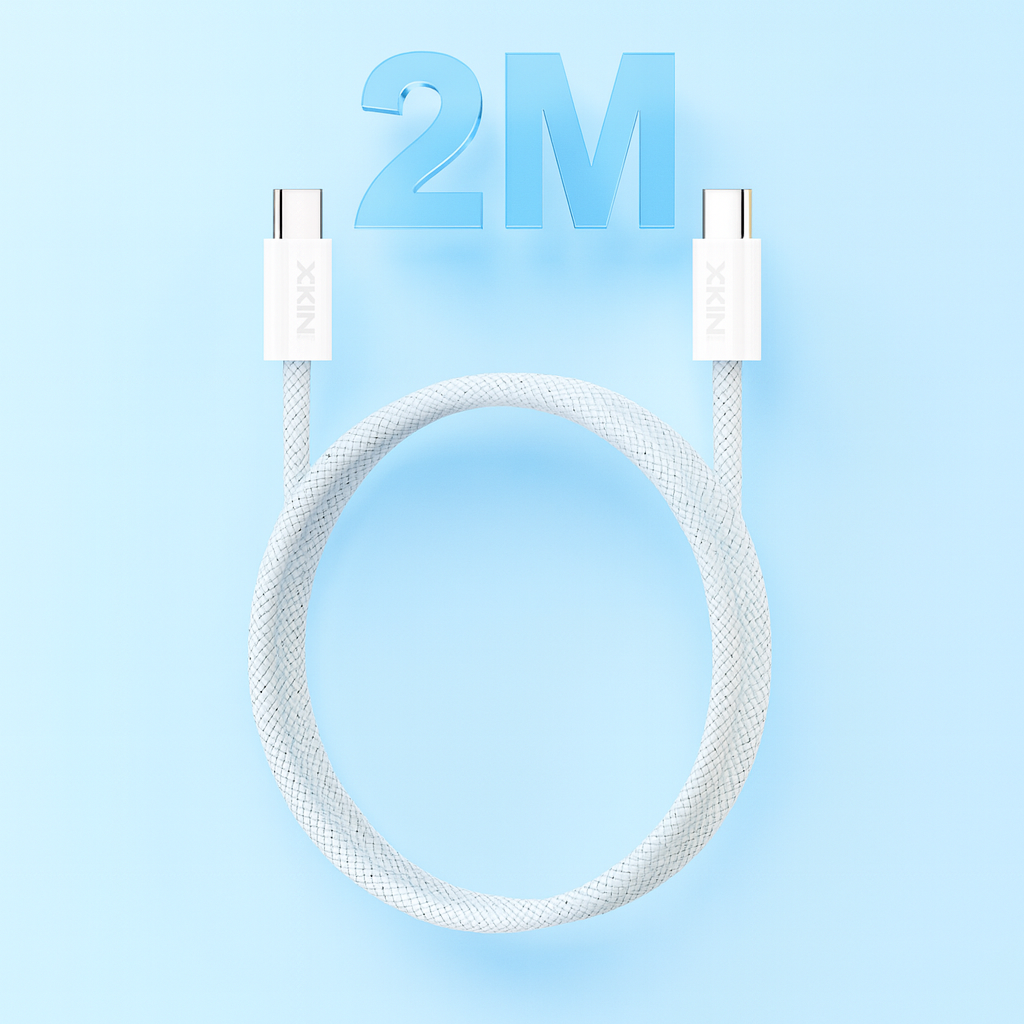 Xkin USB-C to USB-C 240W 2M Cable – Ultra Fast Charging & High-Speed Data Sync Durable Cord