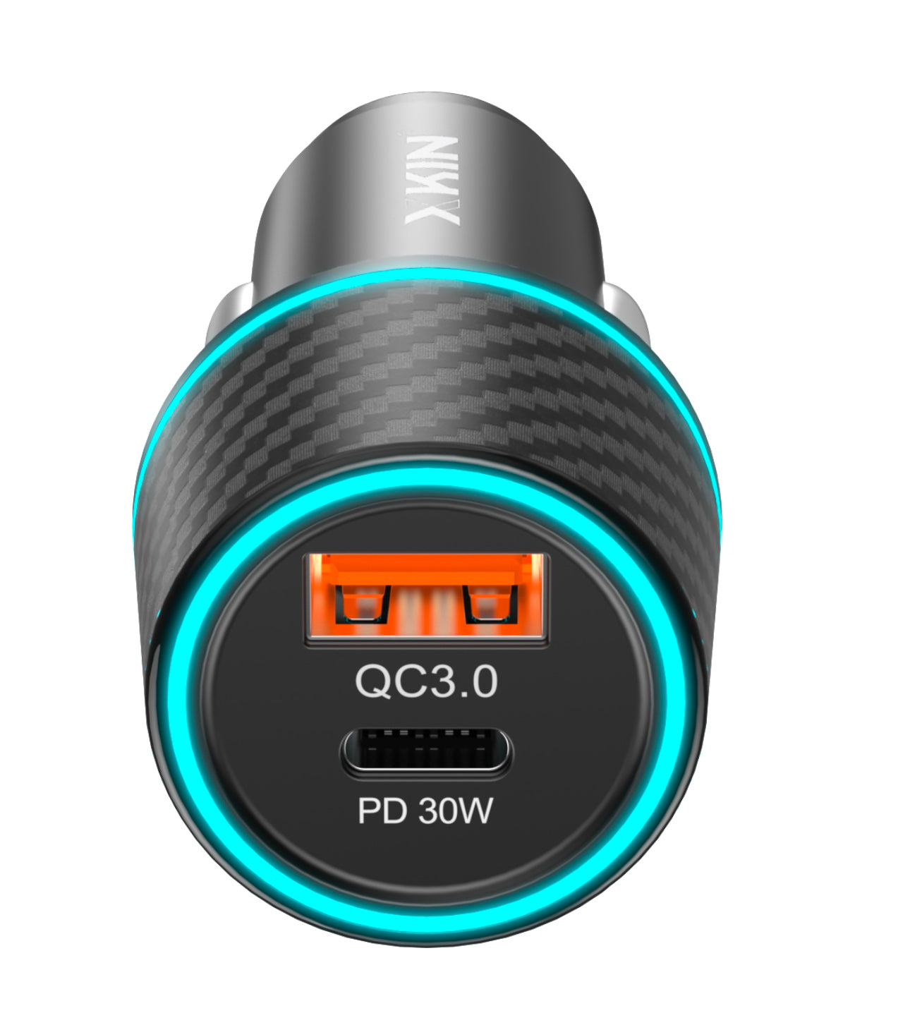 XKIN 48W Dual USB Car Charger – USB-C PD30W + USB-A QC3.0 18W Fast Charging