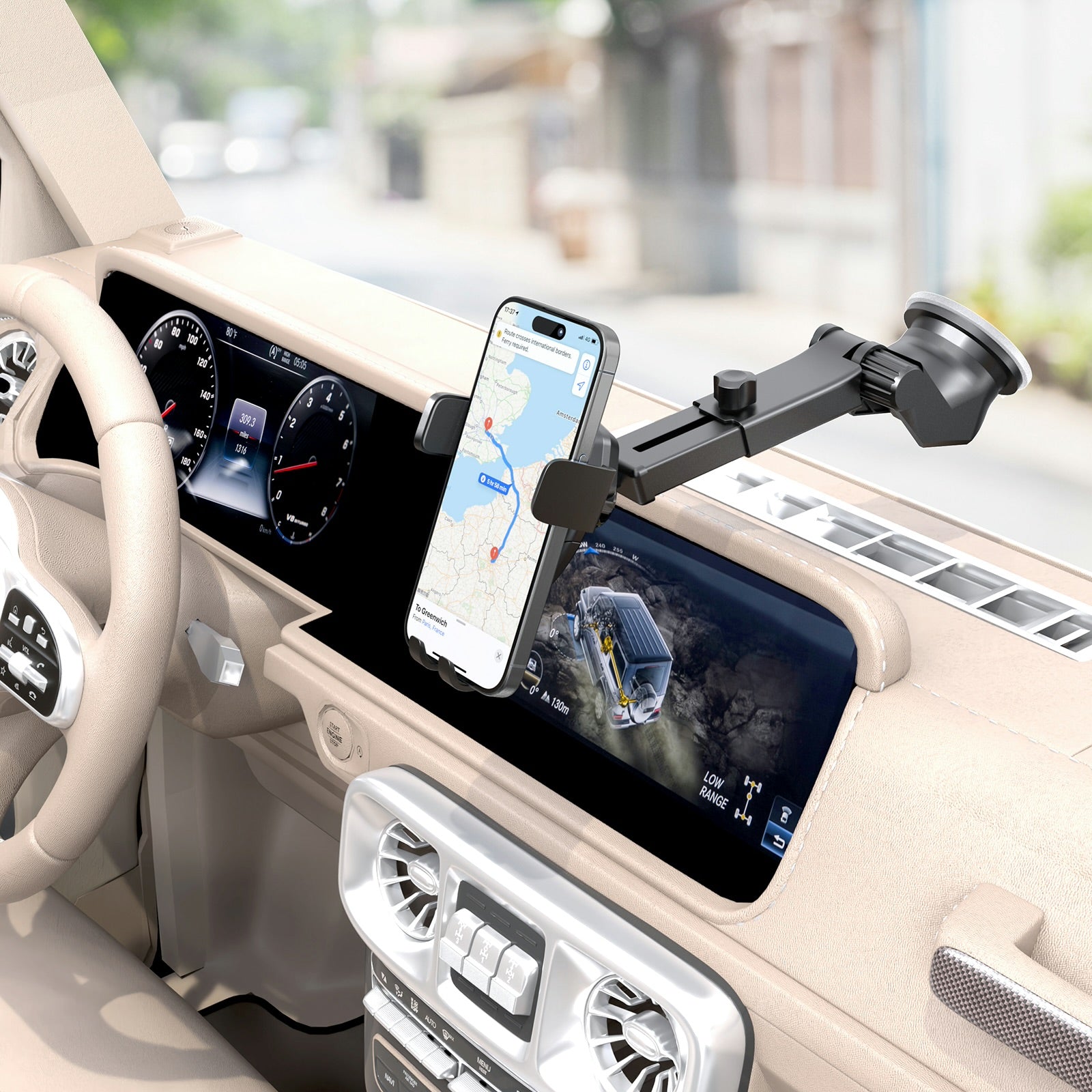 Xkin Car Phone Holder – Stable 360° Adjustable Mount for Dashboard & Wind Shield
