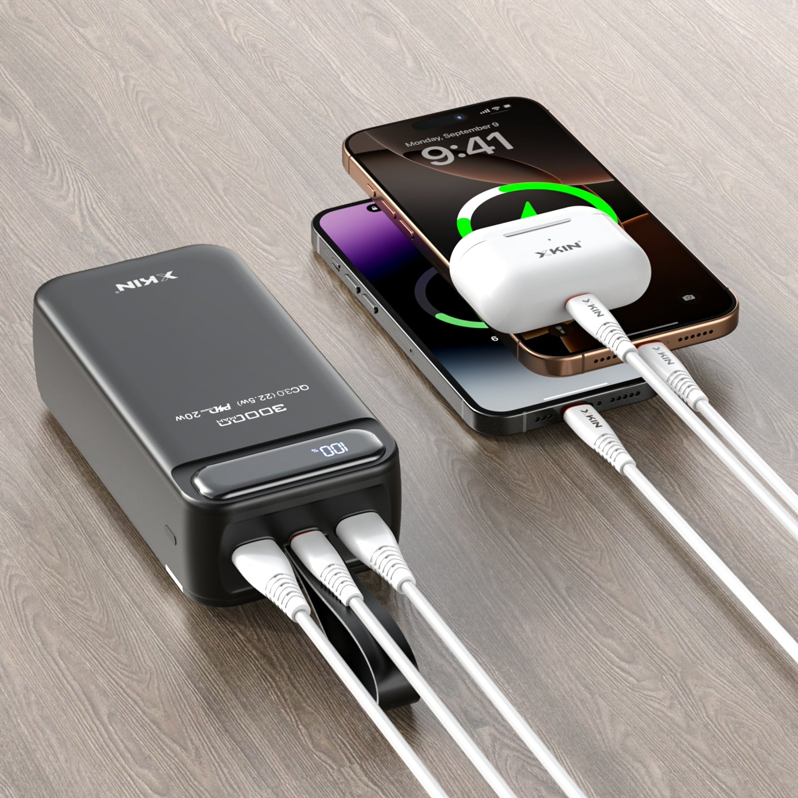 Xkin Power Bank with Fast Charging | LED Lamp
