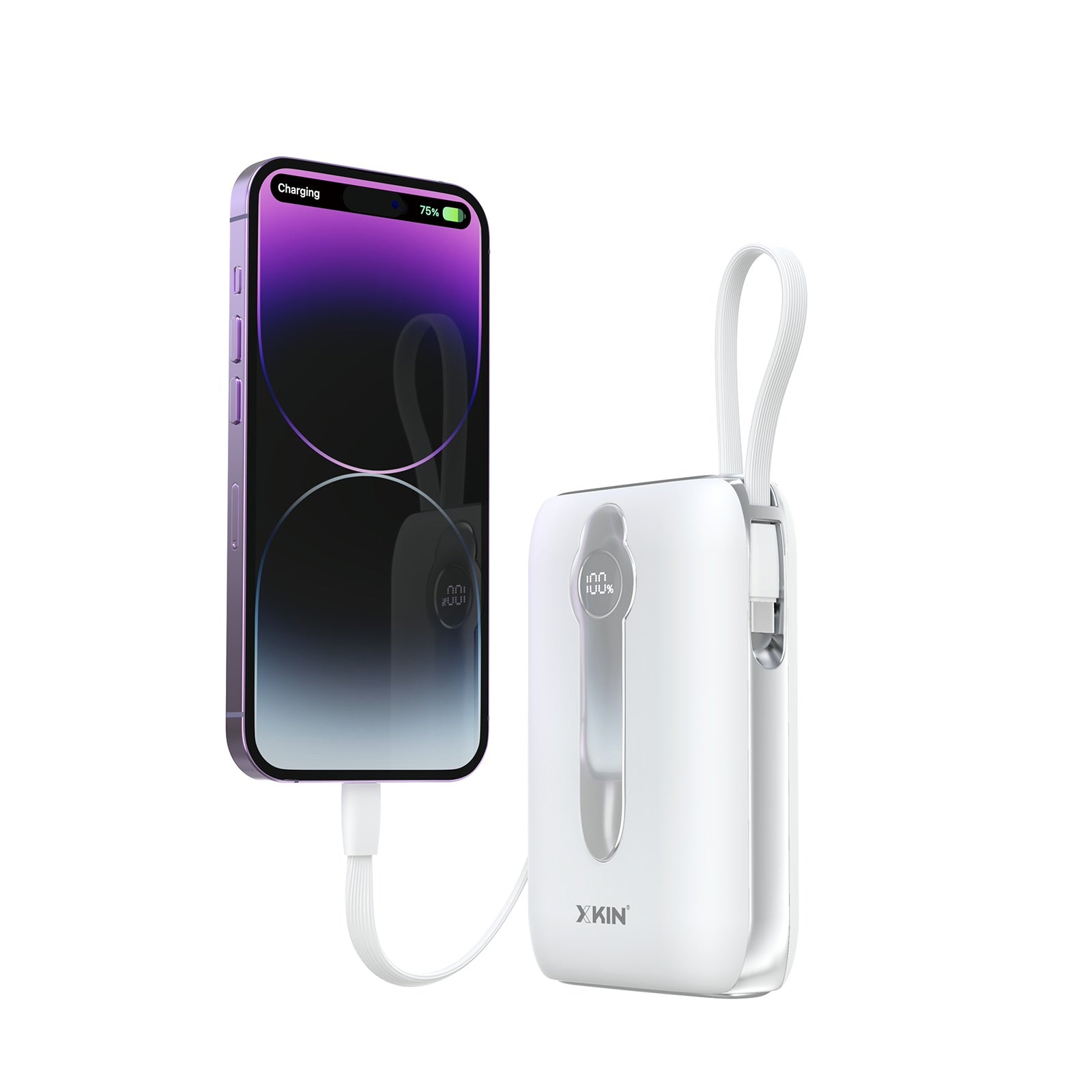 Xkin 20000mAh Power Bank with Built-in Cables | Fast Charging