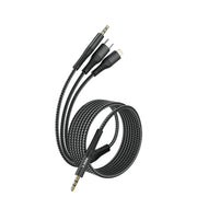 Xkin 3-in-1 Audio Cable – 8-Pin, USB-C & 3.5mm to 3.5mm Aux Multi-Device Connector