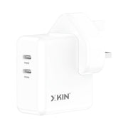 Xkin 60W Power Adapter – Dual USB-C PD Fast Wall Charger for Tablets & Phones