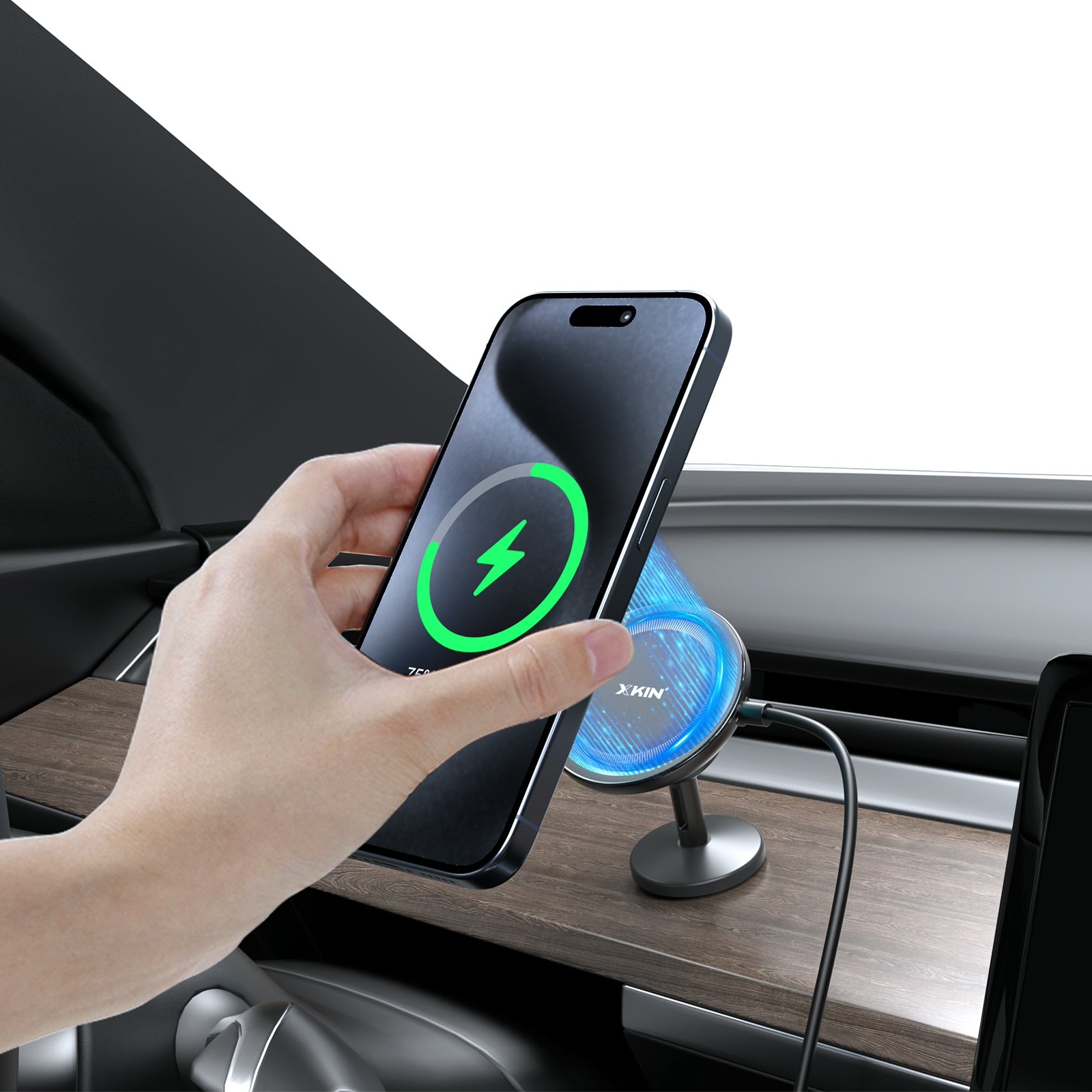 Xkin Magnetic Wireless Charging Car Phone Holder – Dashboard
