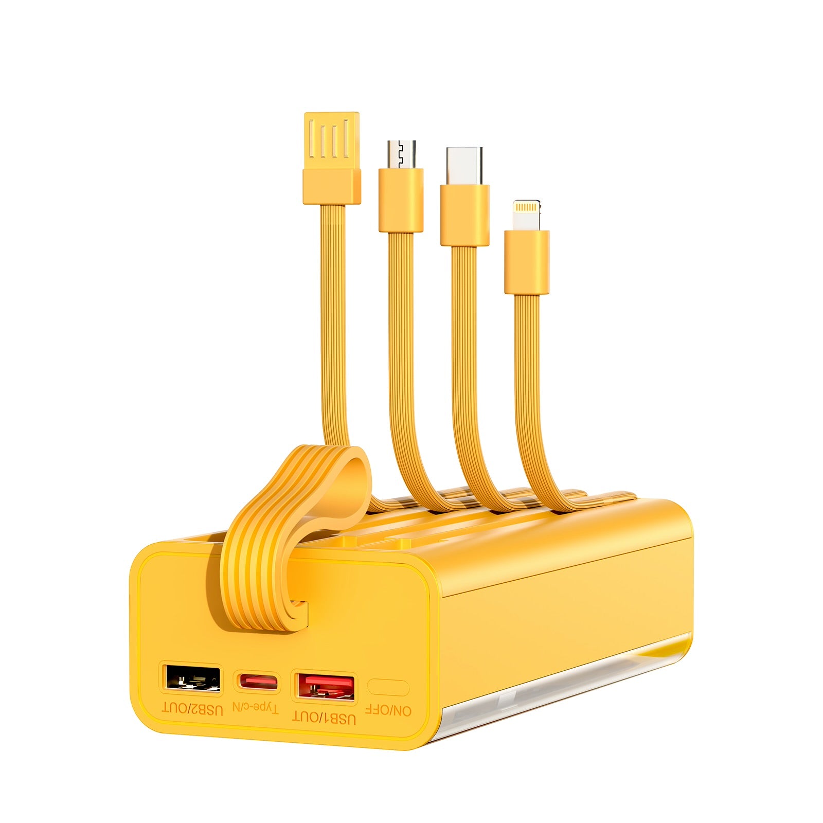 Xkin Power Bank with Fast Charging with Built-in Cables | Flashlight