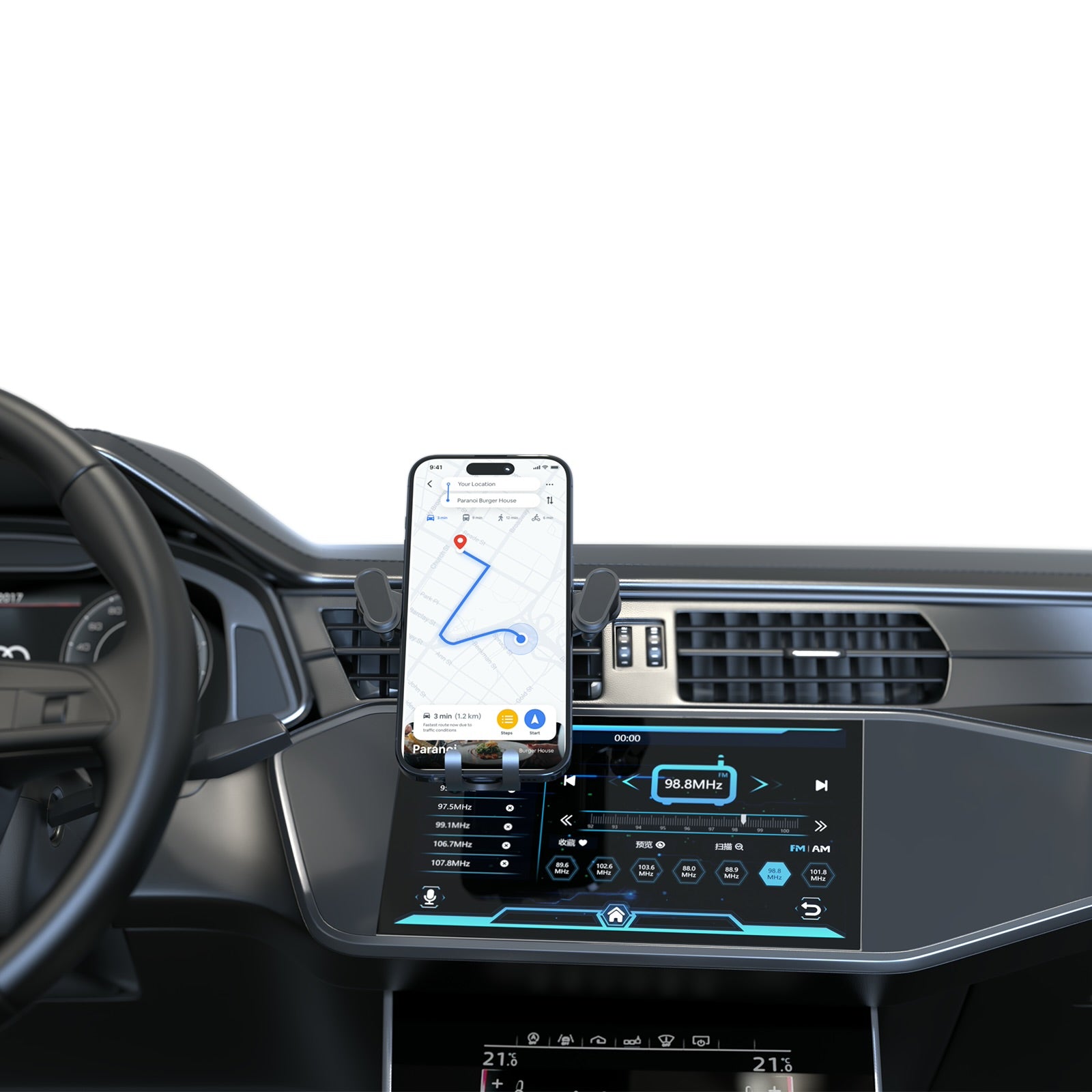 Xkin Air Vent Car Phone Holder – Stable 360° Adjustable Hands-Free Mount