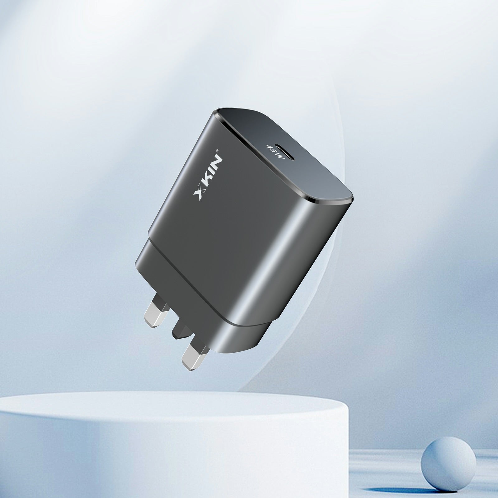 Xkin 45W USB-C Charger with Cable – Fast PD Wall Adapter for Laptops, Tablets & Phones