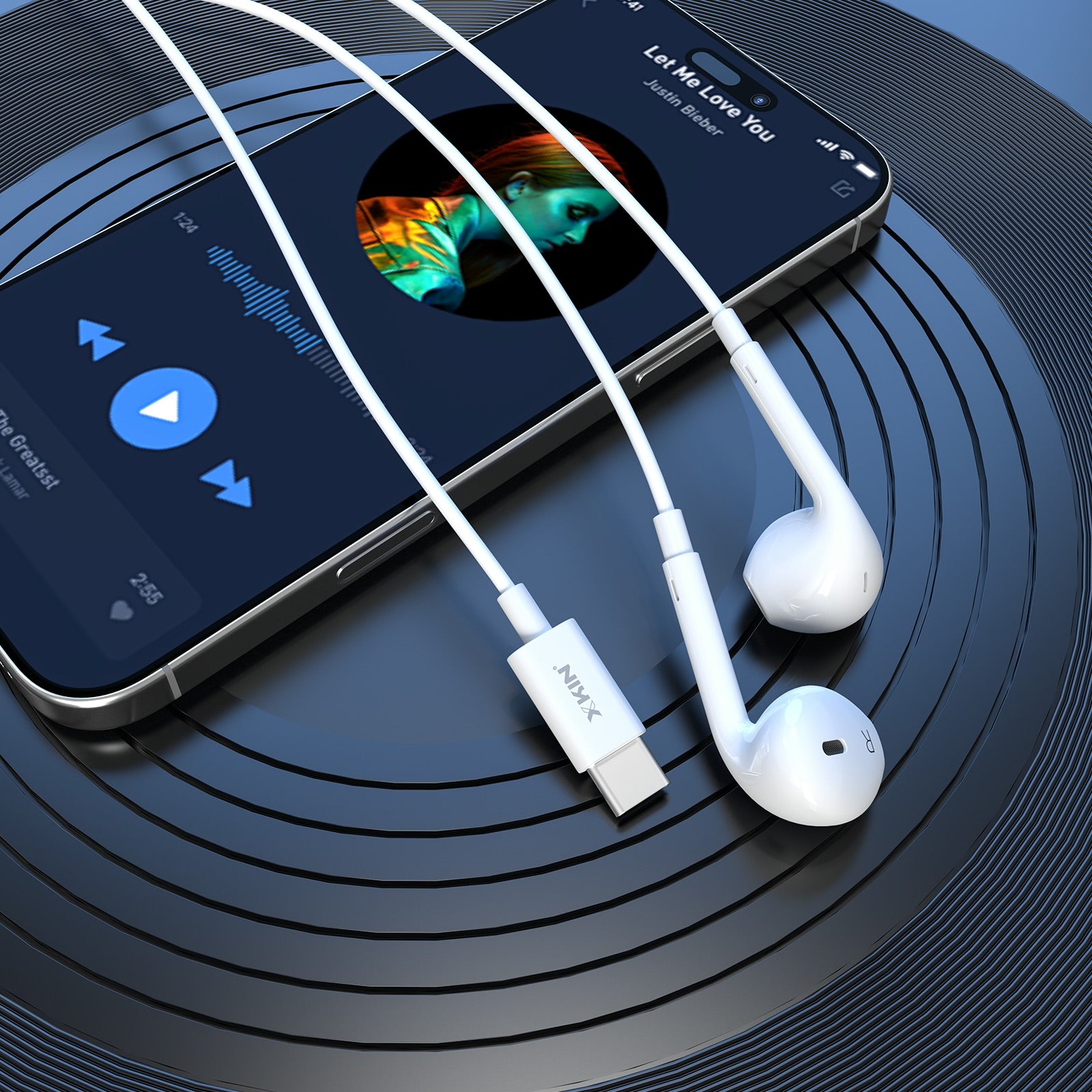 Xkin USB-C Earphones – Wired In-Ear Headphones with Mic & Noise Isolation