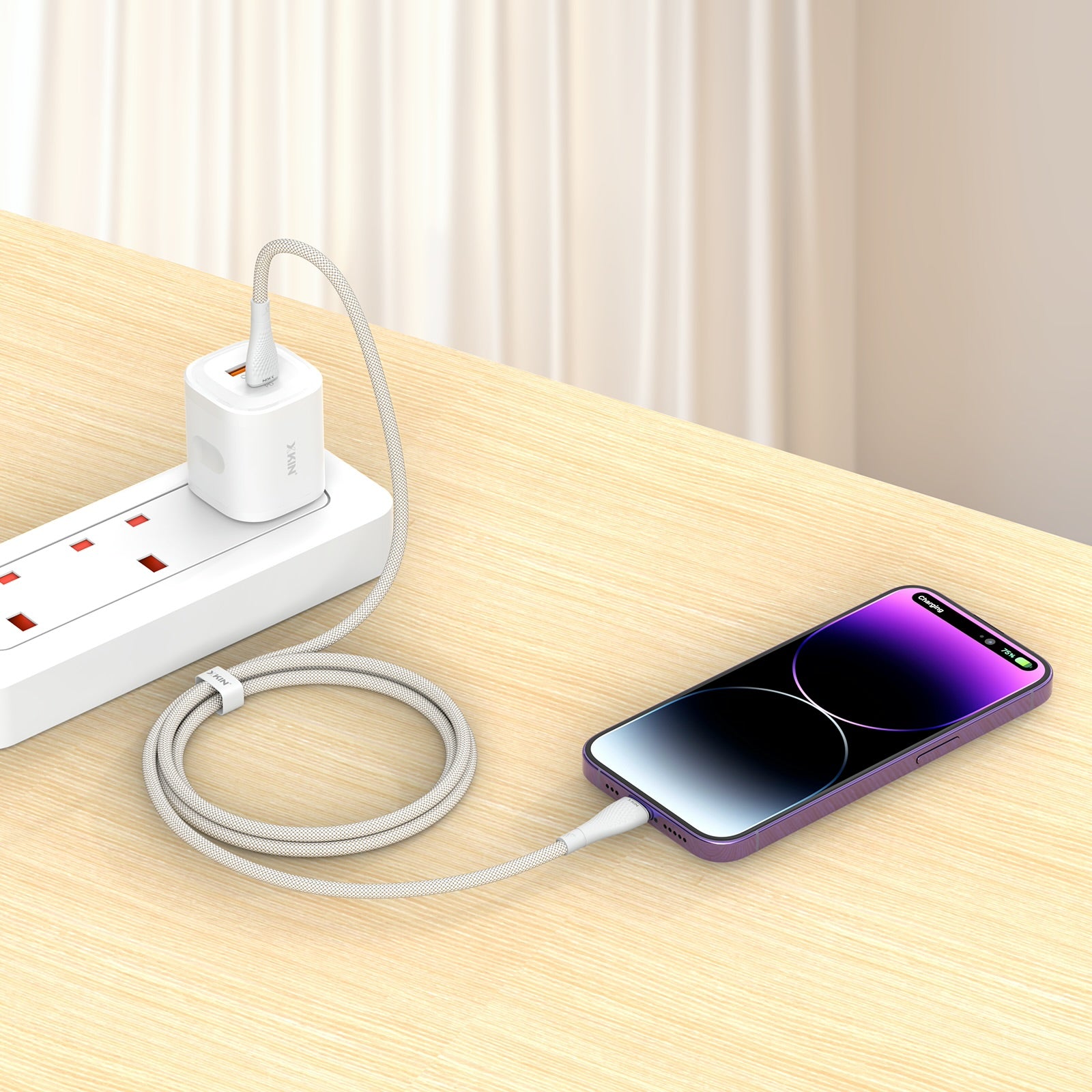 Xkin USB-C to 8-Pin Cable – Fast Charging & Data Sync for iPhone & iPad