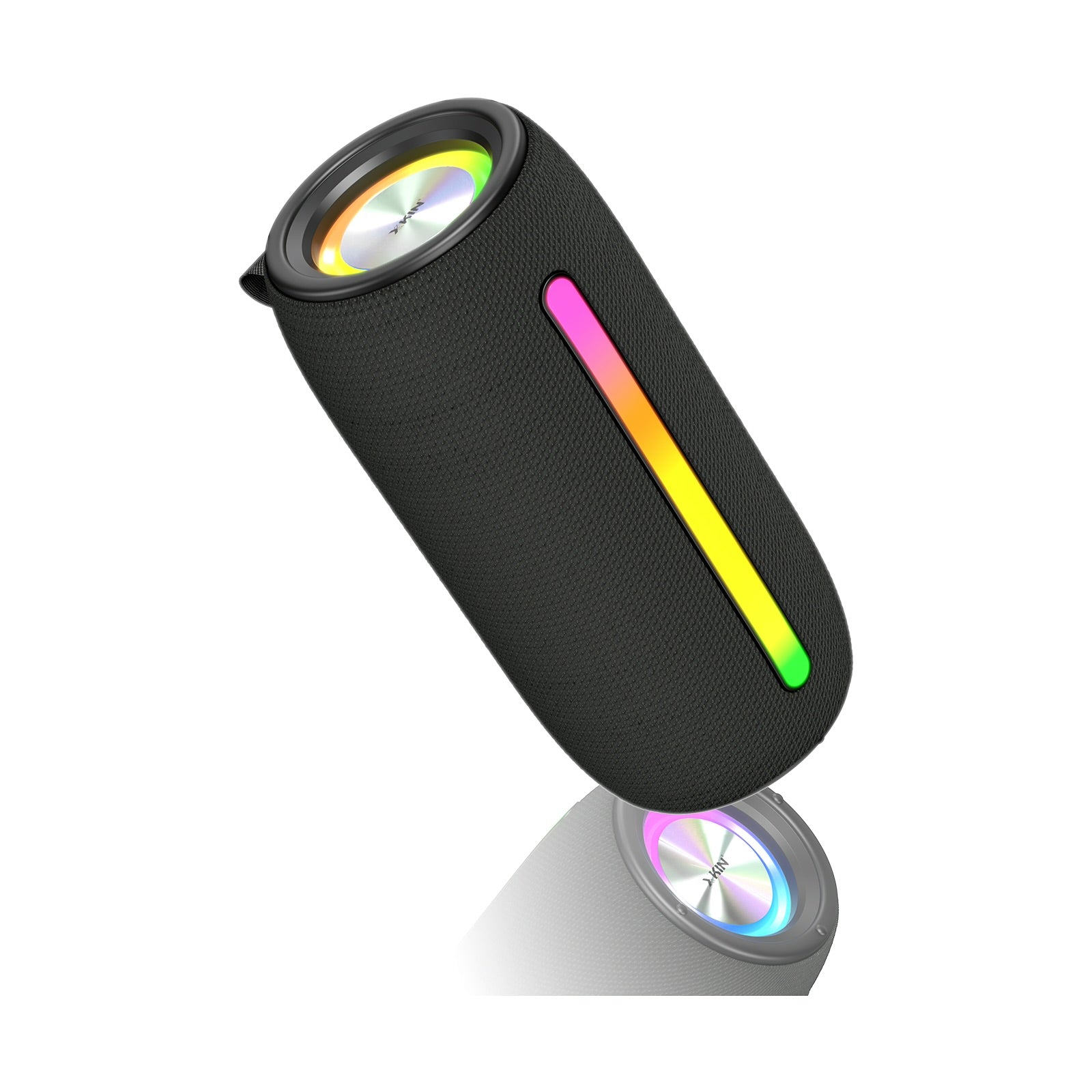 Portable Wireless Speaker with RGB Lights, IPX5 Waterproof, 12H Battery