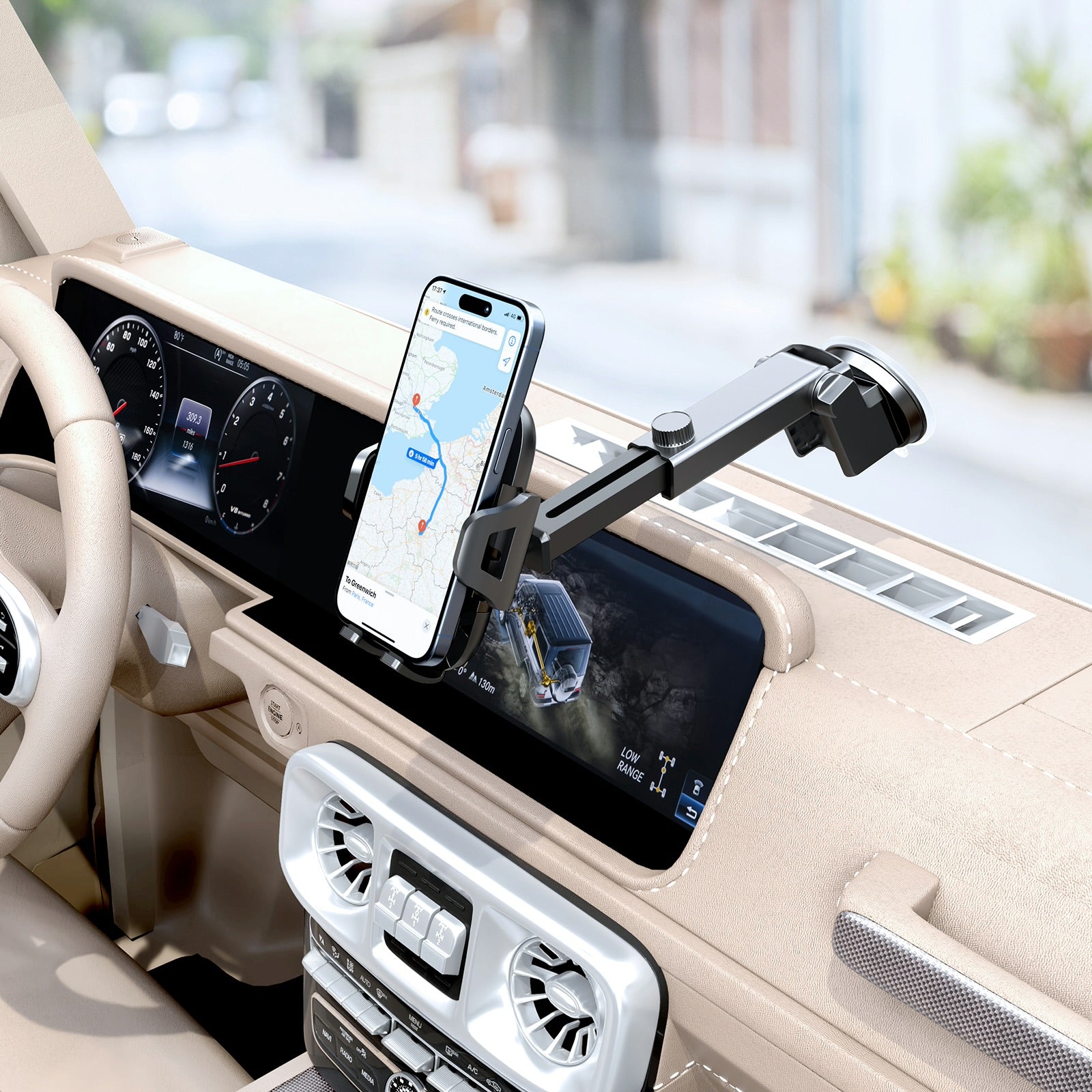Xkin Car Phone Suction Holder – 360° Adjustable Dashboard & Windshield Mount