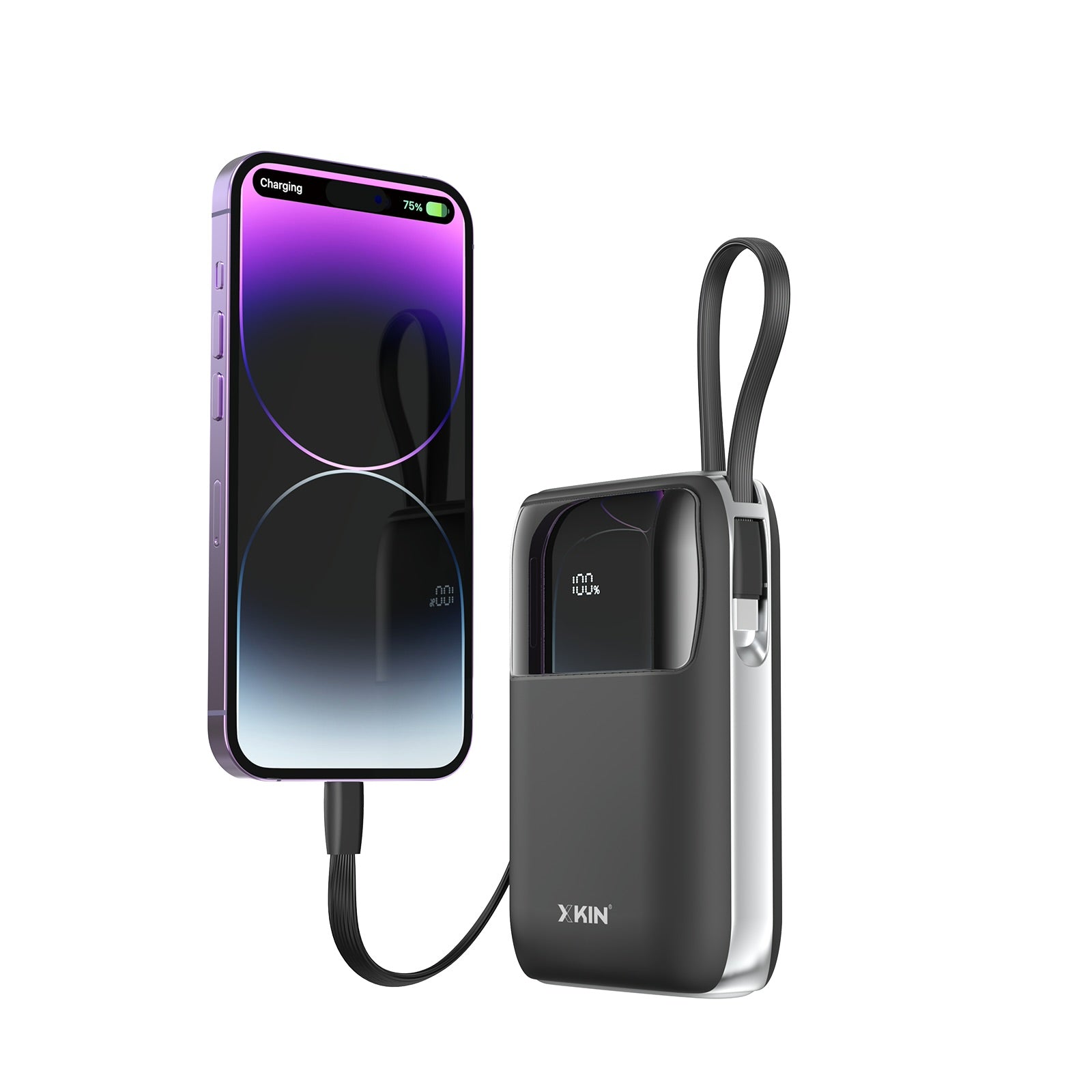 Xkin Ultra Fast 20000mAh Power Bank | Built-in Cables