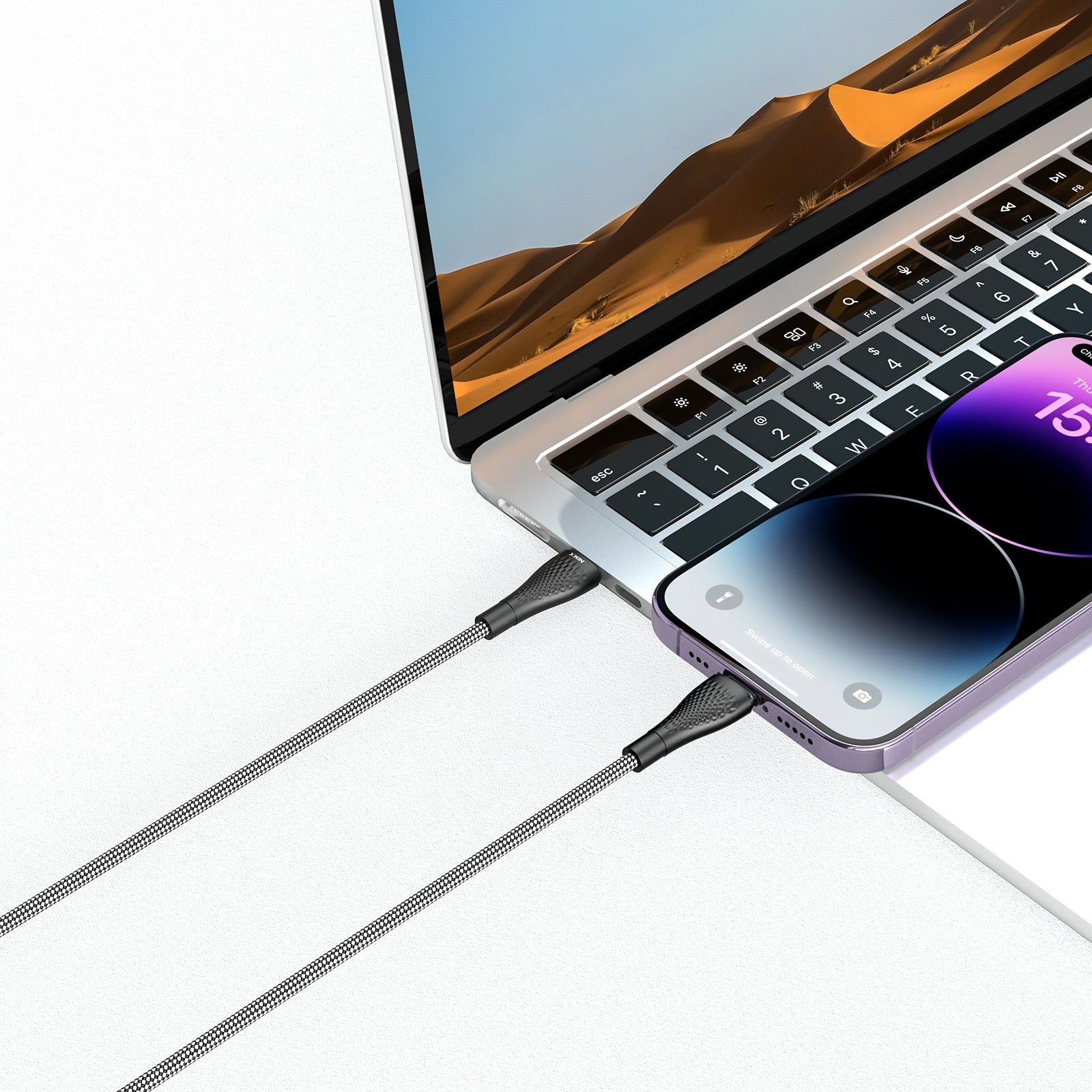 Xkin USB-C to 8-Pin Cable – Fast Charging & Data Sync for iPhone & iPad