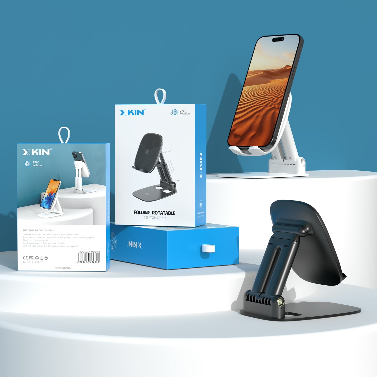 Xkin Desk Phone Holder – Adjustable Stand for Smartphones & Tablets