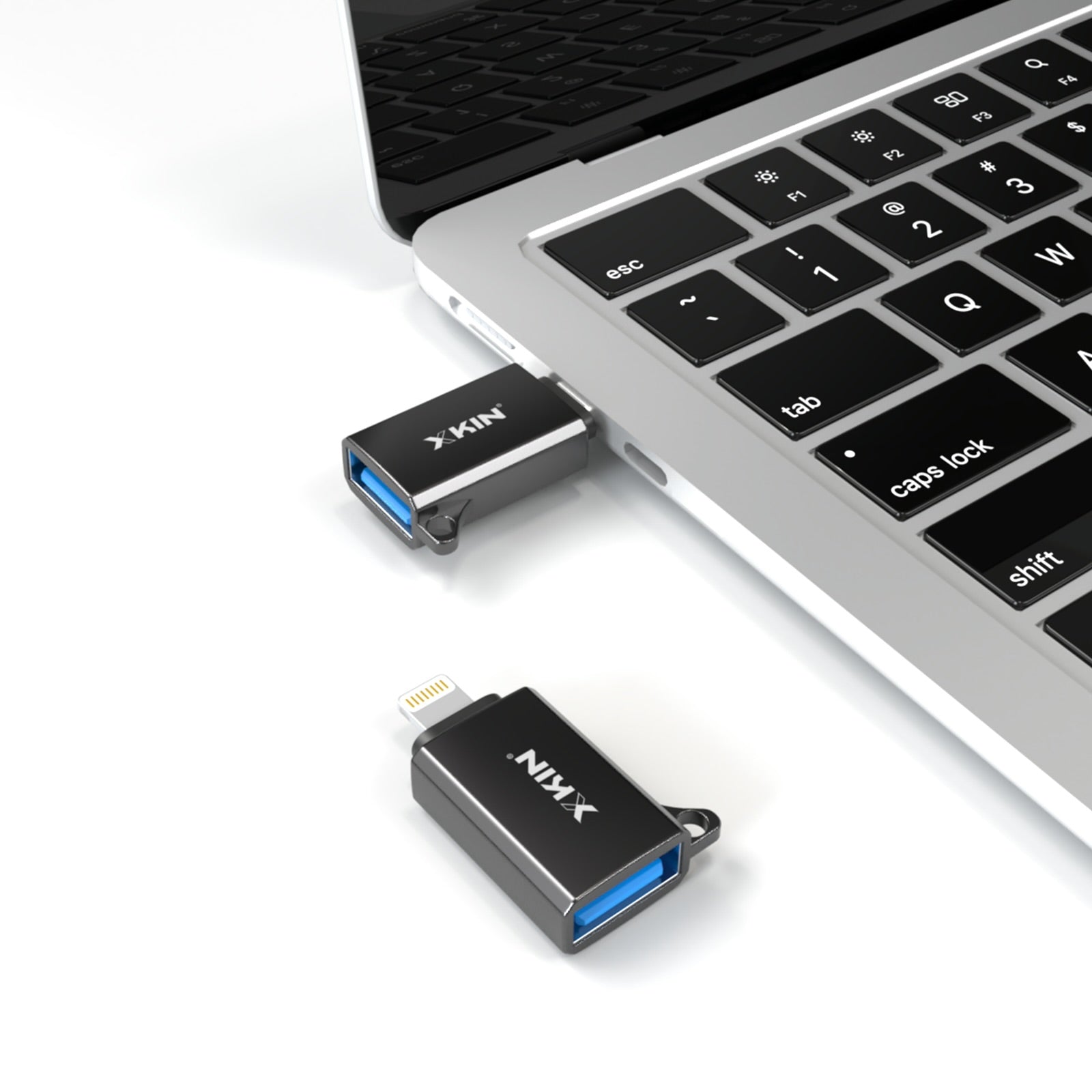 Xkin 8-Pin to USB OTG Adapter – 8-Pin to USB-A Converter for iPhone & iPad