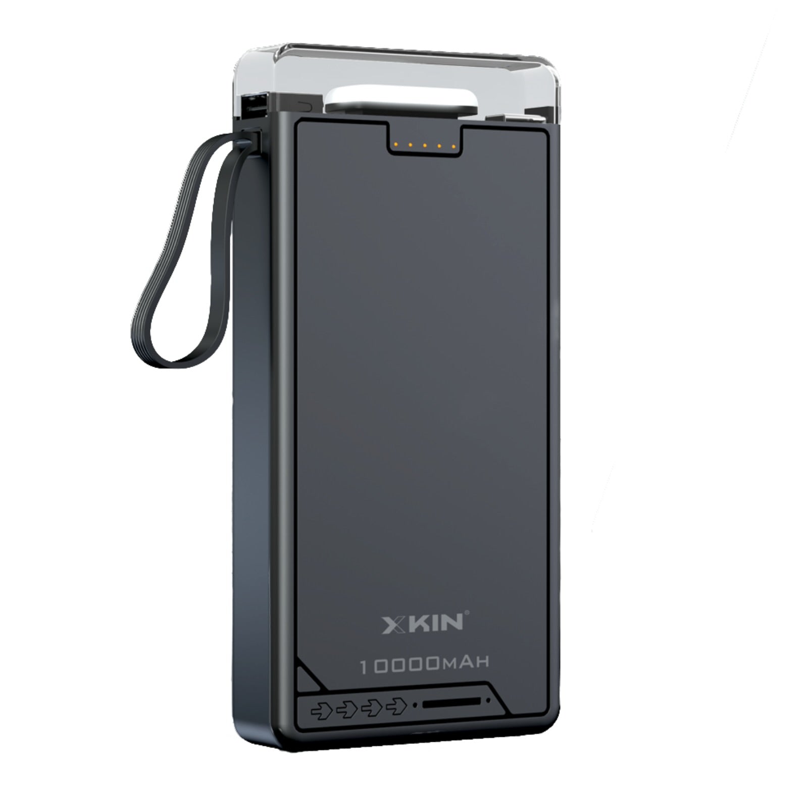 Xkin 10000mAh Power Bank with Built-in Cables | LED Flashlight