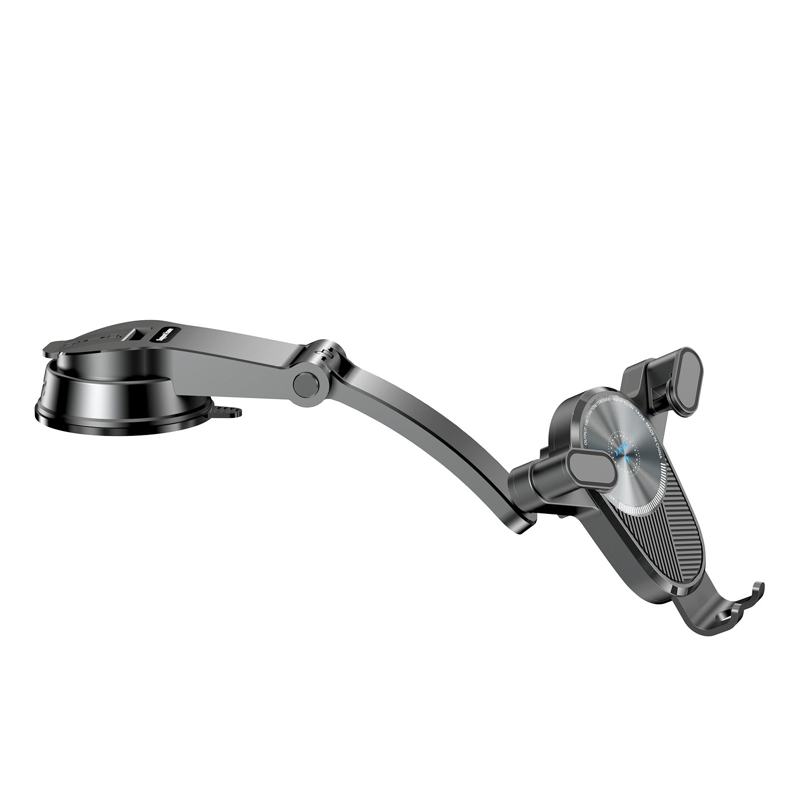 Xkin Wireless Charging Long Arm Car Phone Holder – 15W Fast Qi Mount