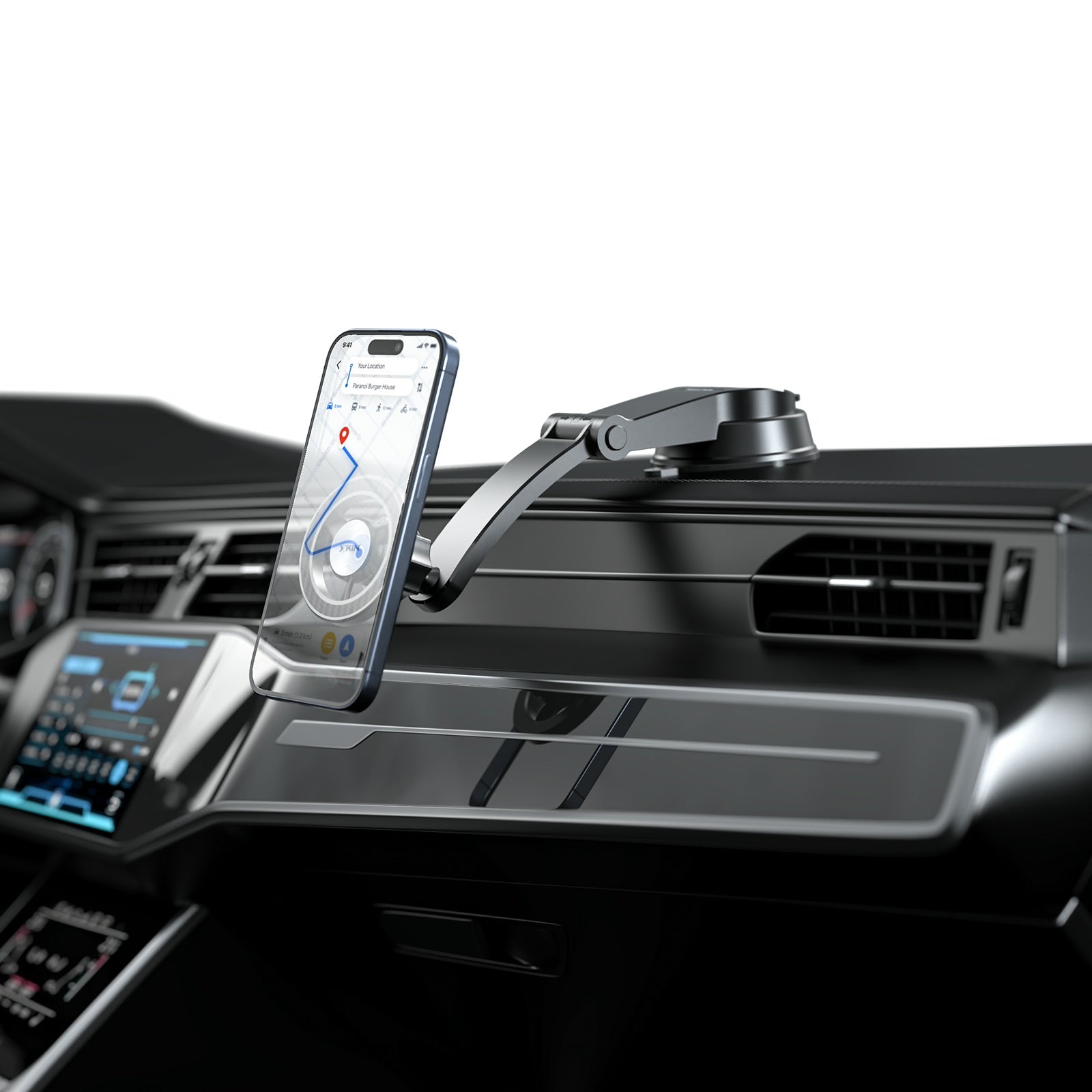 Xkin Magnetic Car Phone Holder – Dashboard & Windshield Mount, 360° Adjustable