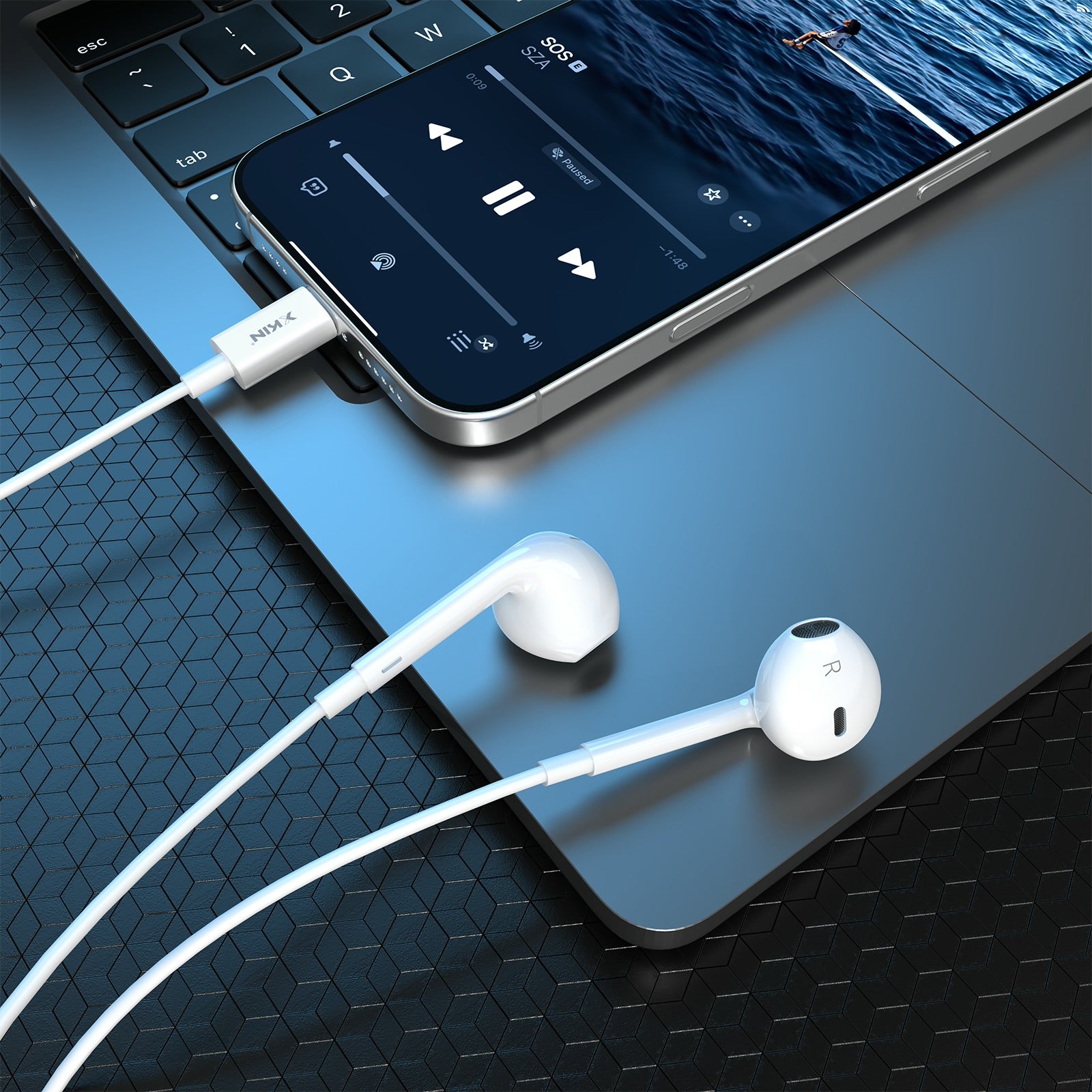 Xkin USB-C Earphones – Wired In-Ear Headphones with Mic & Noise Isolation