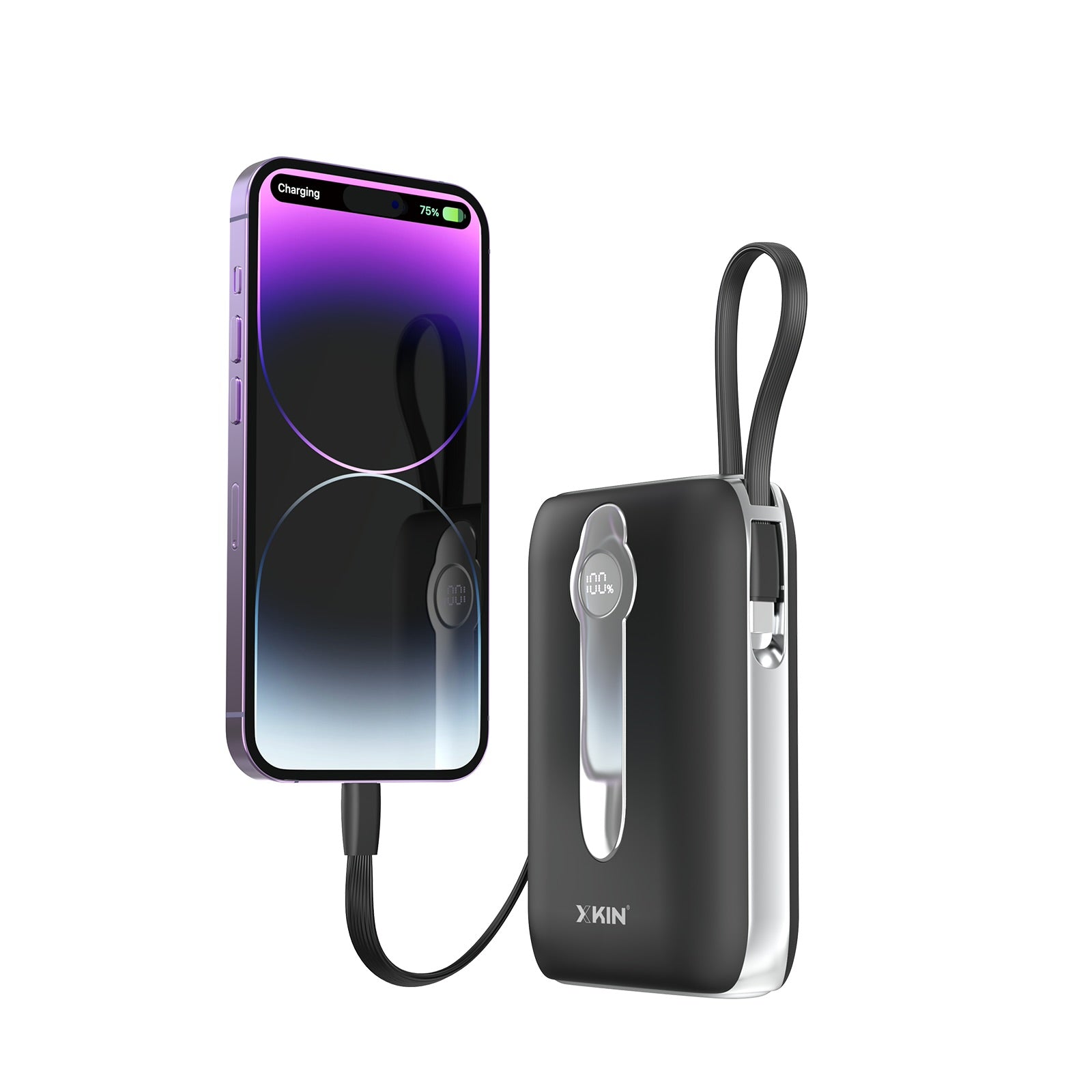 Xkin 20000mAh Power Bank with Built-in Cables | Fast Charging