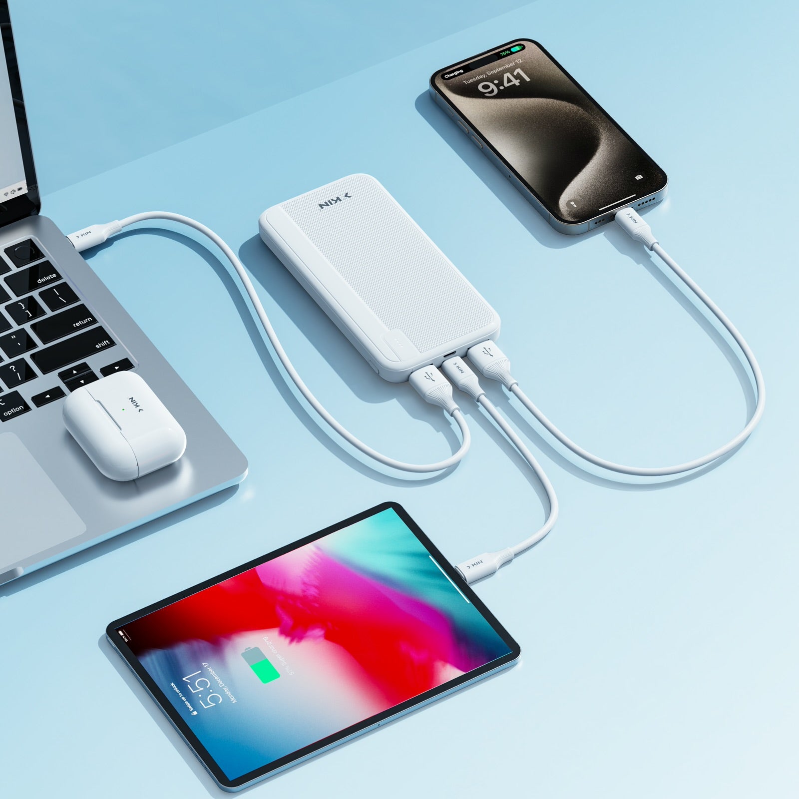Xkin 5000mAh Slim Power Bank – Ultra-Portable Pocket Charger