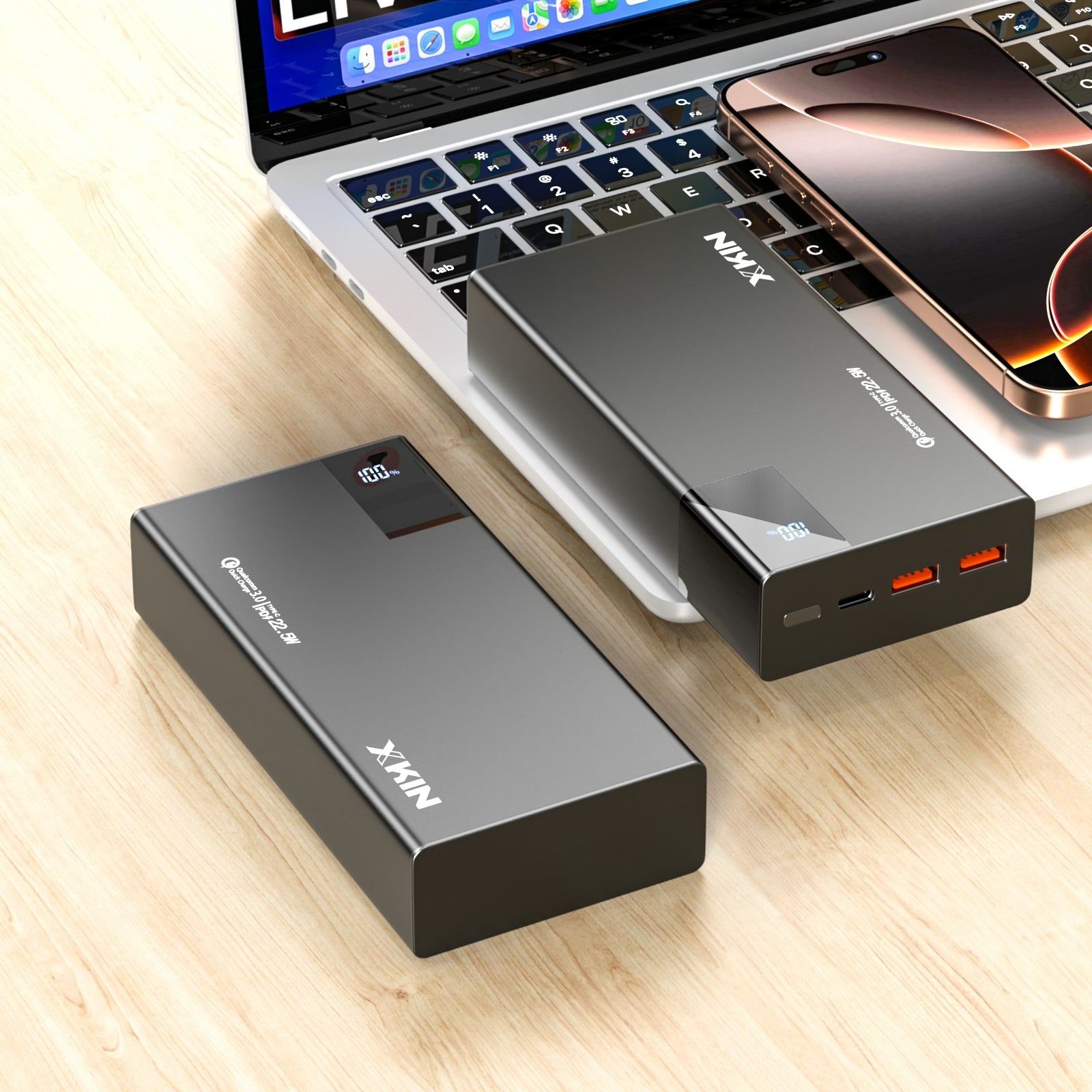 Xkin 20000mAh Power Bank with 65W Fast Charging | USB-C PD Portable Charger