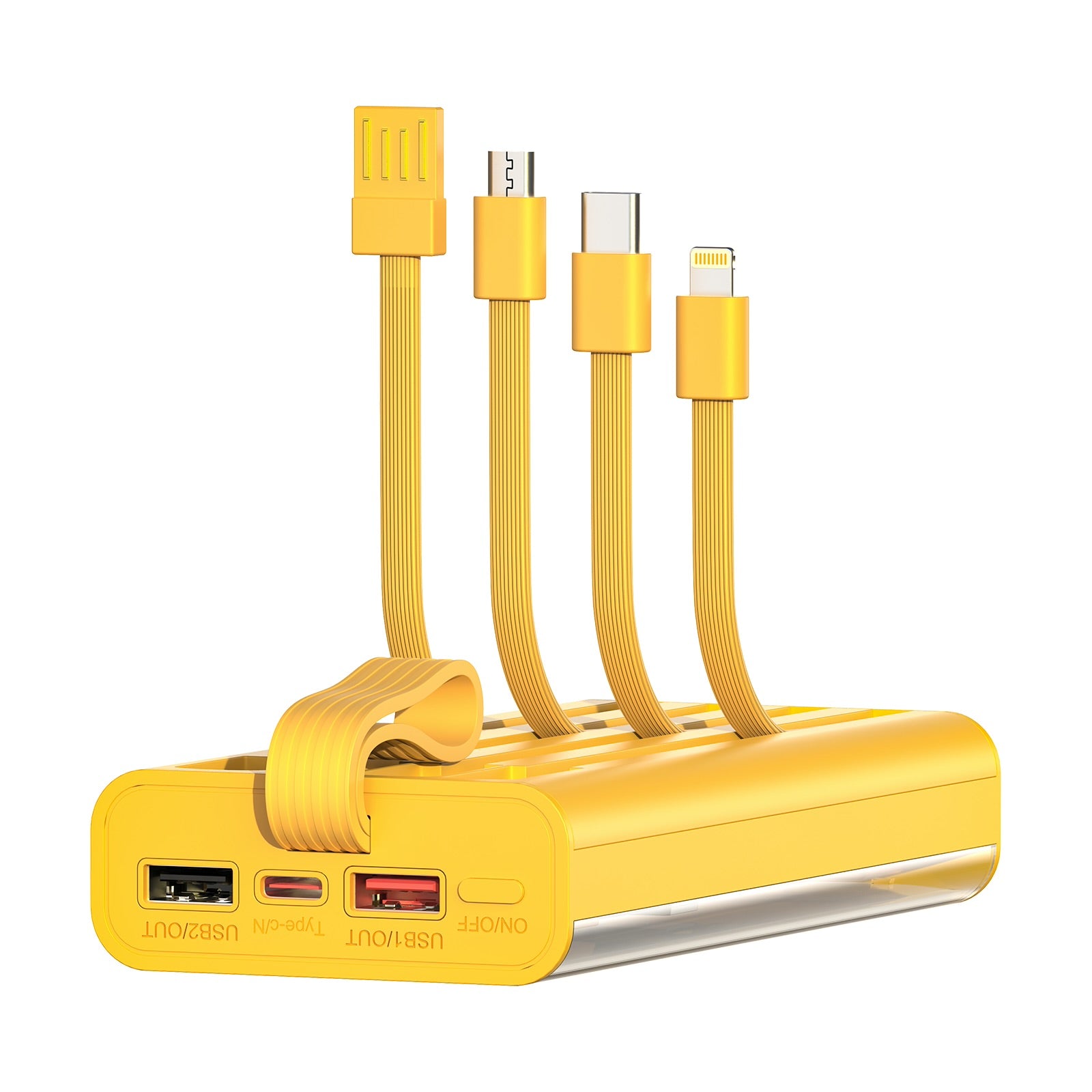 Xkin Power Bank with Fast Charging with Built-in Cables | Flashlight