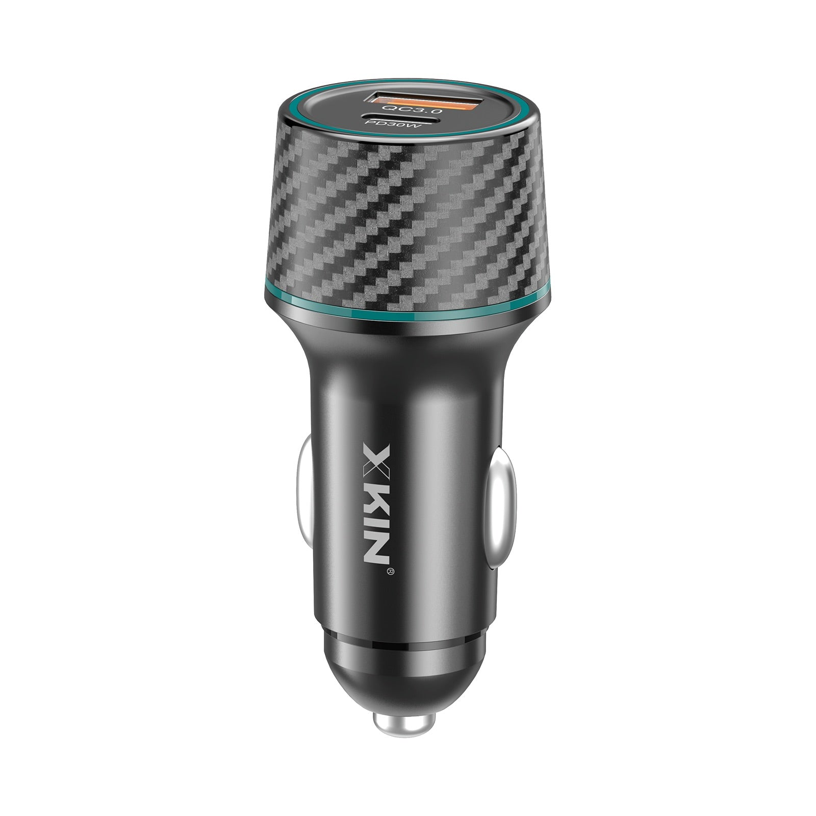 Xkin 48W Dual Port Car Charger – Fast Charging USB-C PD + QC3.0 Adapter