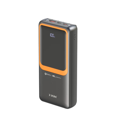 Xkin 20000mAh Power Bank – Built-in USB, 8-Pin, USB-C & Micro USB Cables with Flashlight
