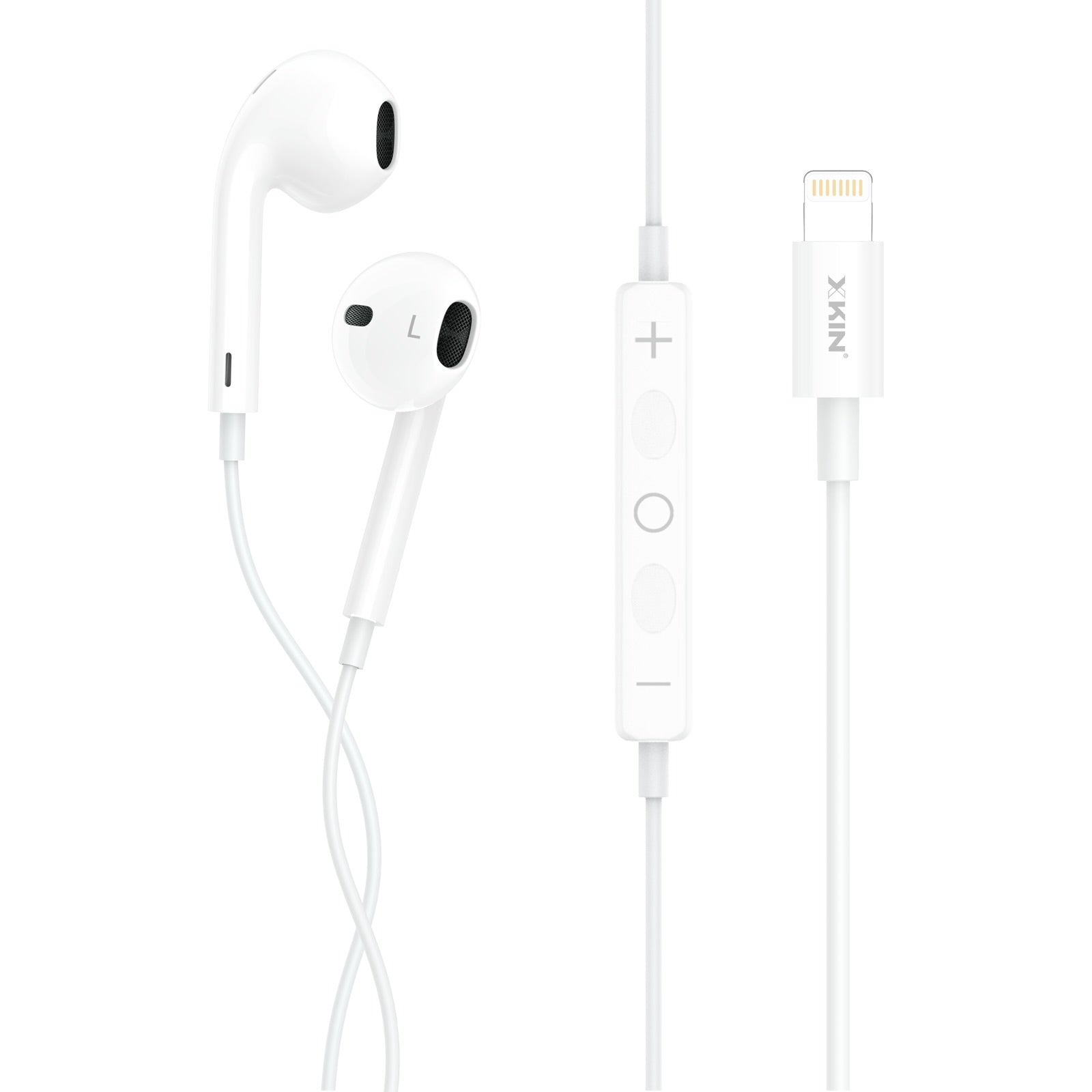 Xkin 8-Pin(For iPhone) Earphones – Wired In-Ear Headphones with Mic & Remote Control