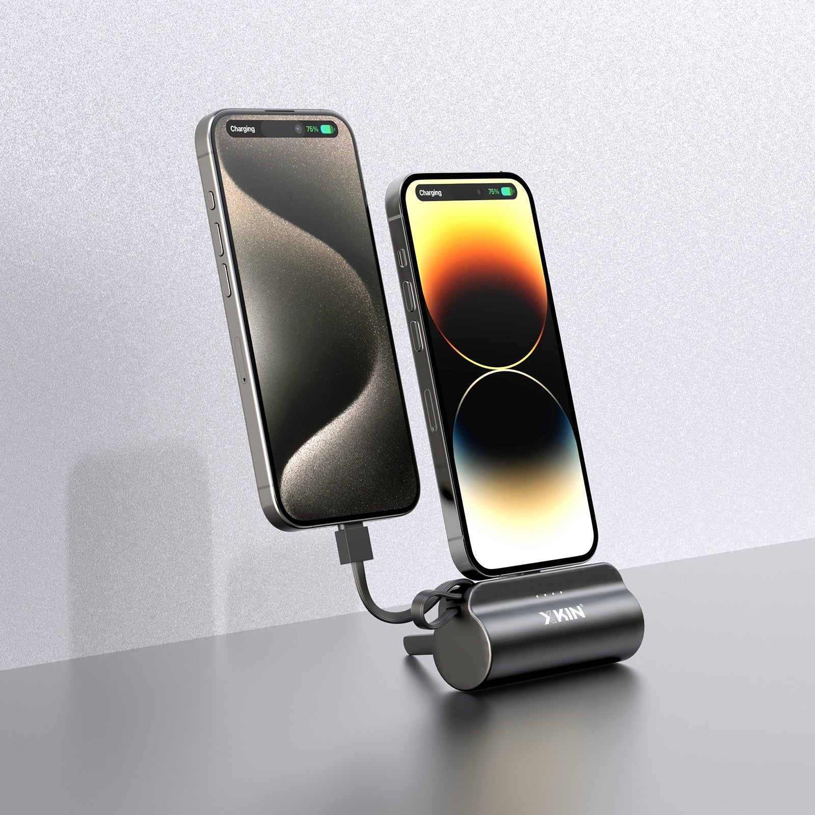 Xkin Super Mini 5000mAh Power Bank with Built-in Cable