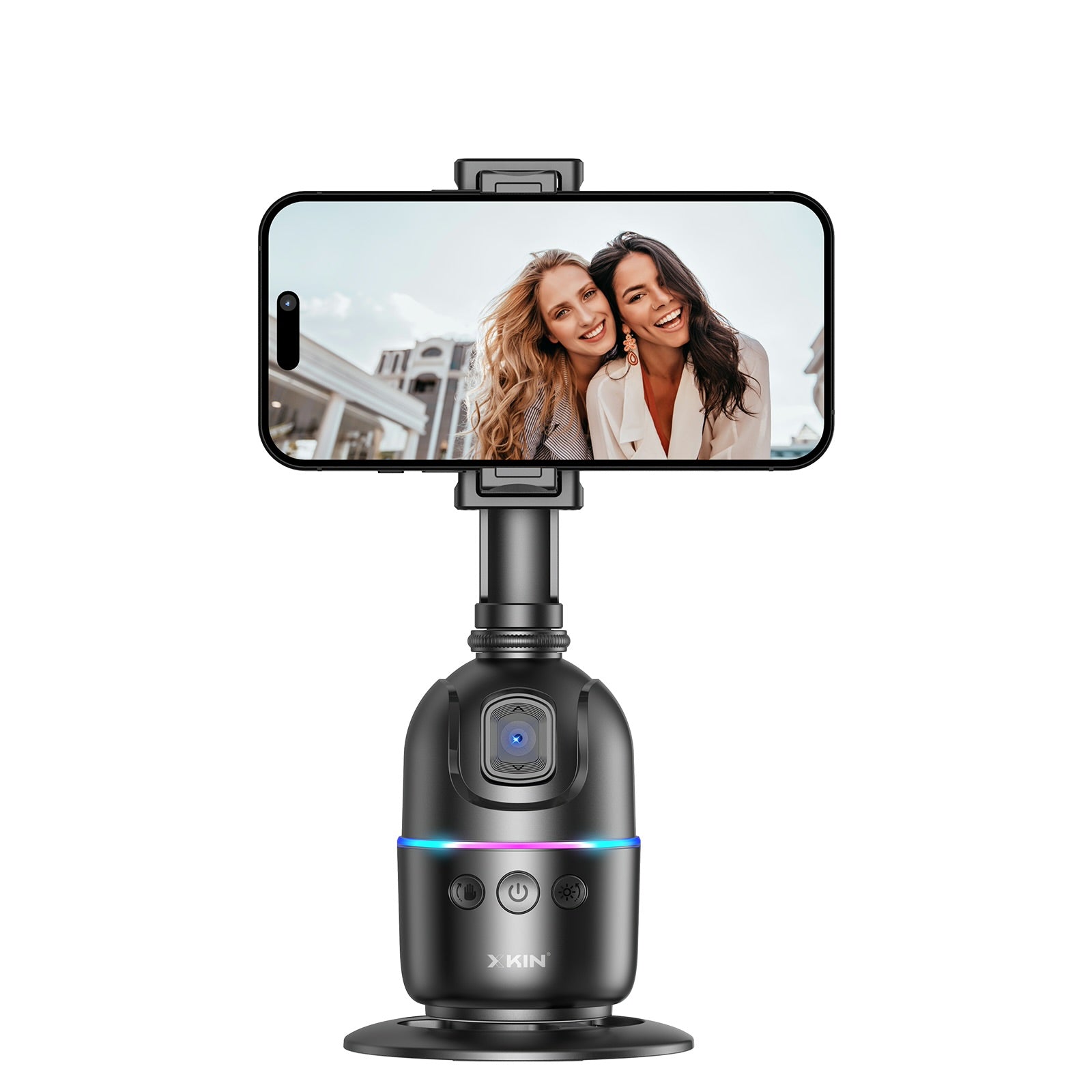 Xkin Auto Face Tracking Tripod – Smart 360° Rotation Selfie Stand with Phone Holder