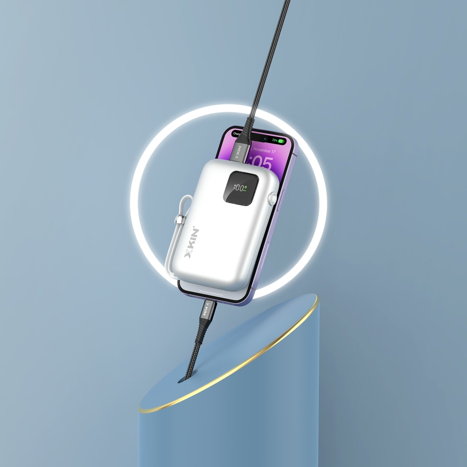 Xkin USB to 8-Pin Cable – Fast Charging & Data Sync for iPhone & iPad