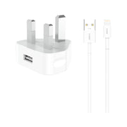 Xkin 5W Power Adapter with 8-Pin Cable – Compact USB Wall Charger