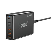 Xkin 120W Desktop Charging Station – 6-Port USB-C & USB-A Fast Multi-Device Hub