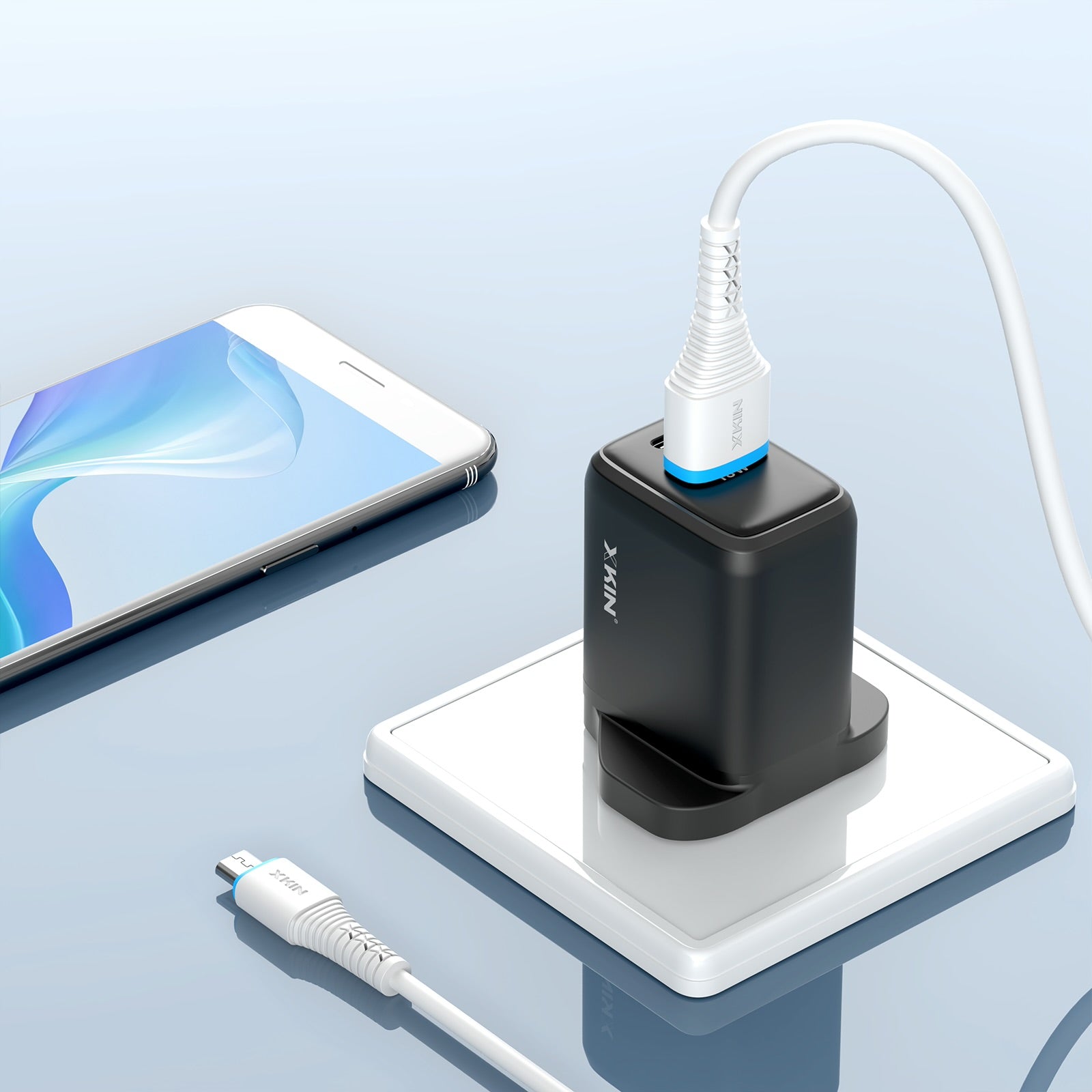 Xkin USB to Micro USB Cable – Fast Charging & Data Sync Durable Cord